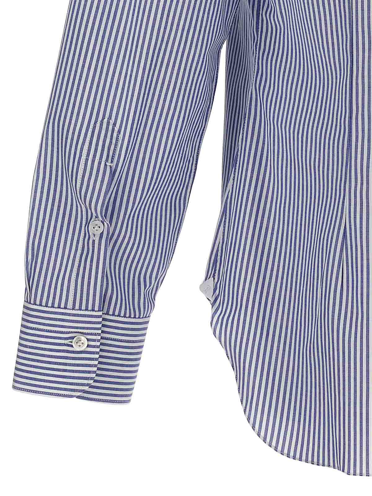 Shop Barba Striped Shirt In Light Blue