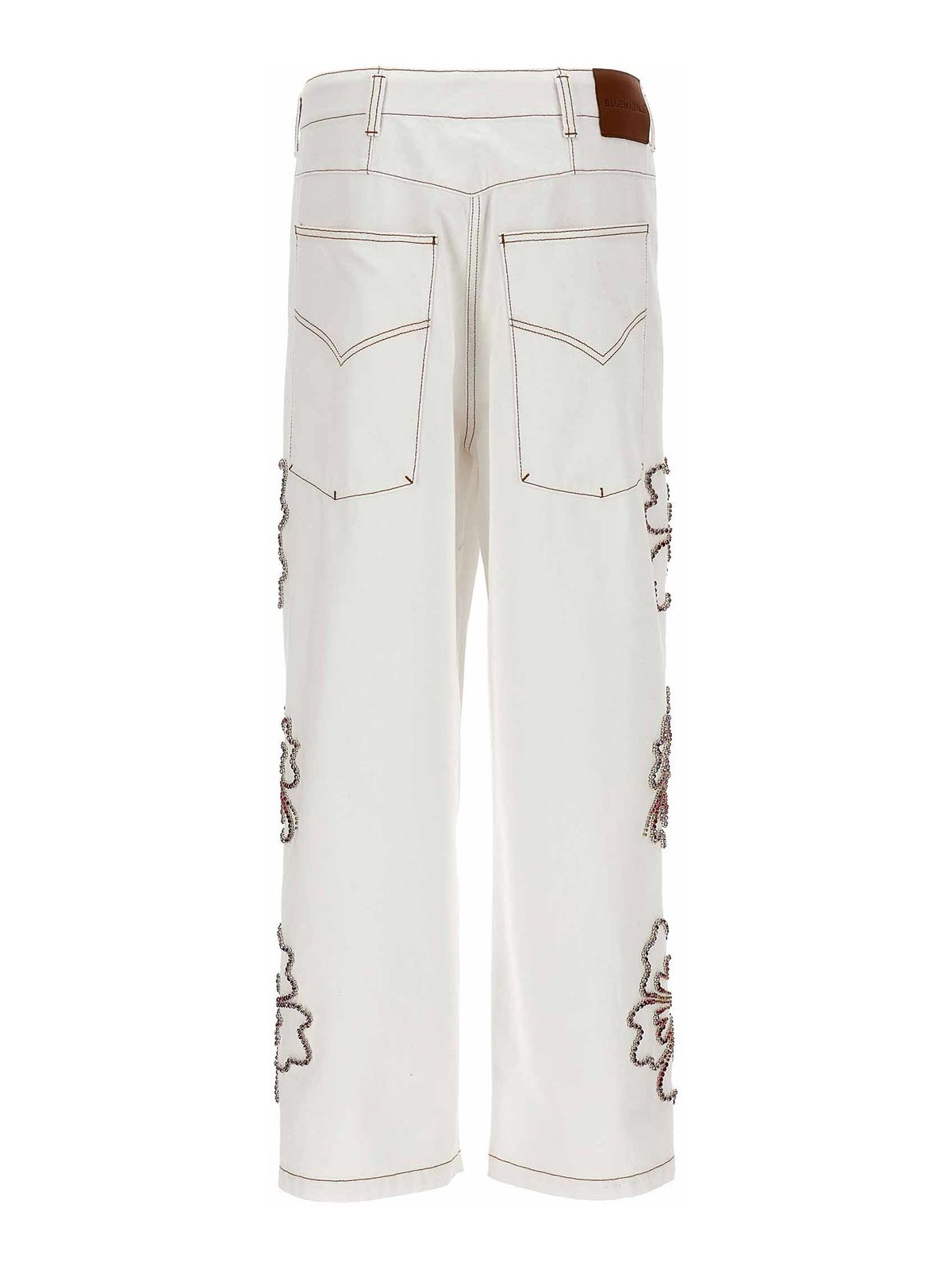 Shop Bluemarble Hibiscus Jeans In White