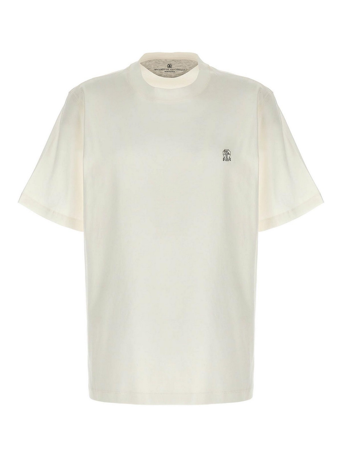 Tシャツ・カットソー BRUNELLO CUCINELLI SS25 Logo T-shirt (M0B137444G C6134) Brunello Cucinelli Logo T-Shirt - White - Men | M0B137444GCD956