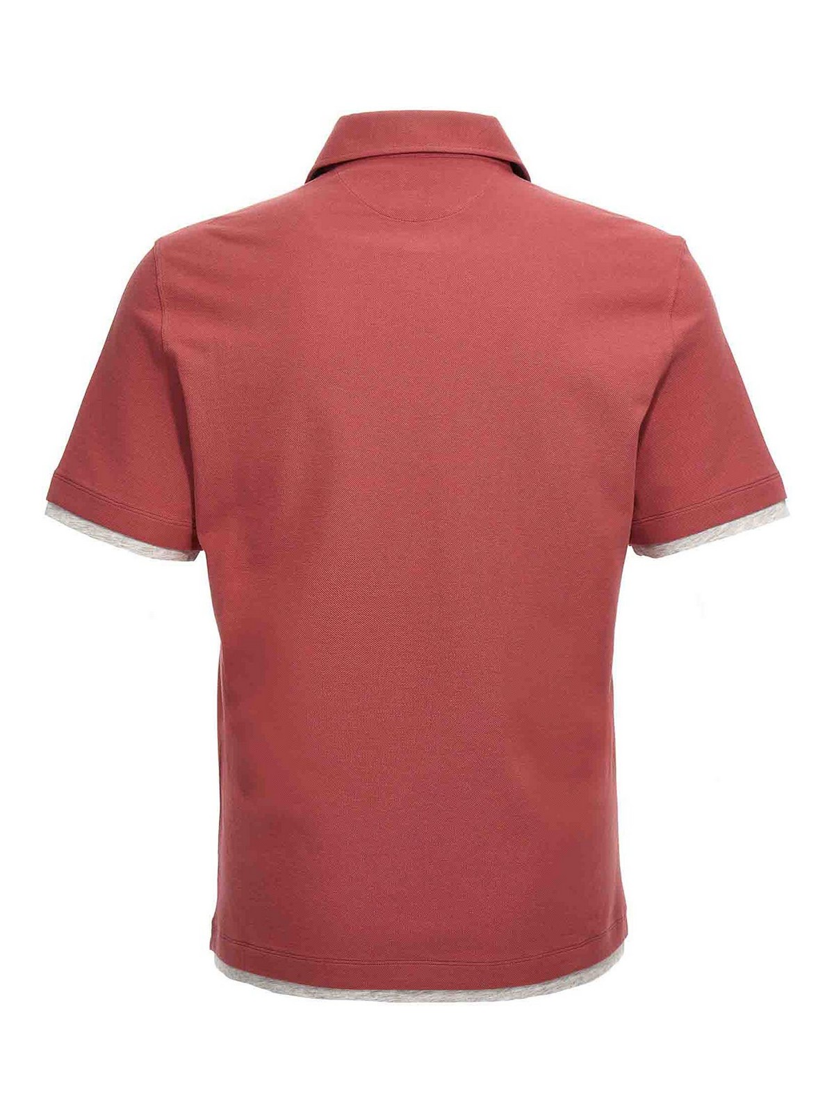 Shop Brunello Cucinelli Double Layer Effect Polo Shirt In Multicolour