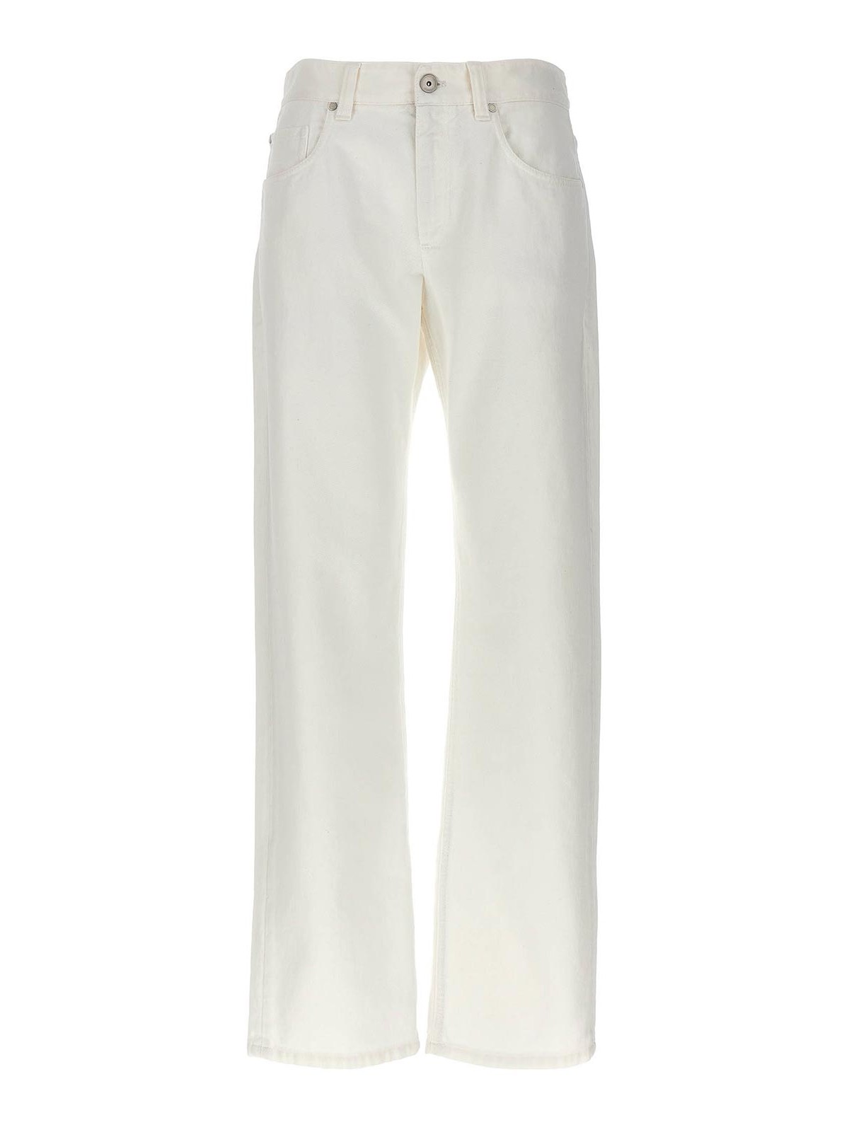 Shop Brunello Cucinelli Straight Leg Jeans In White