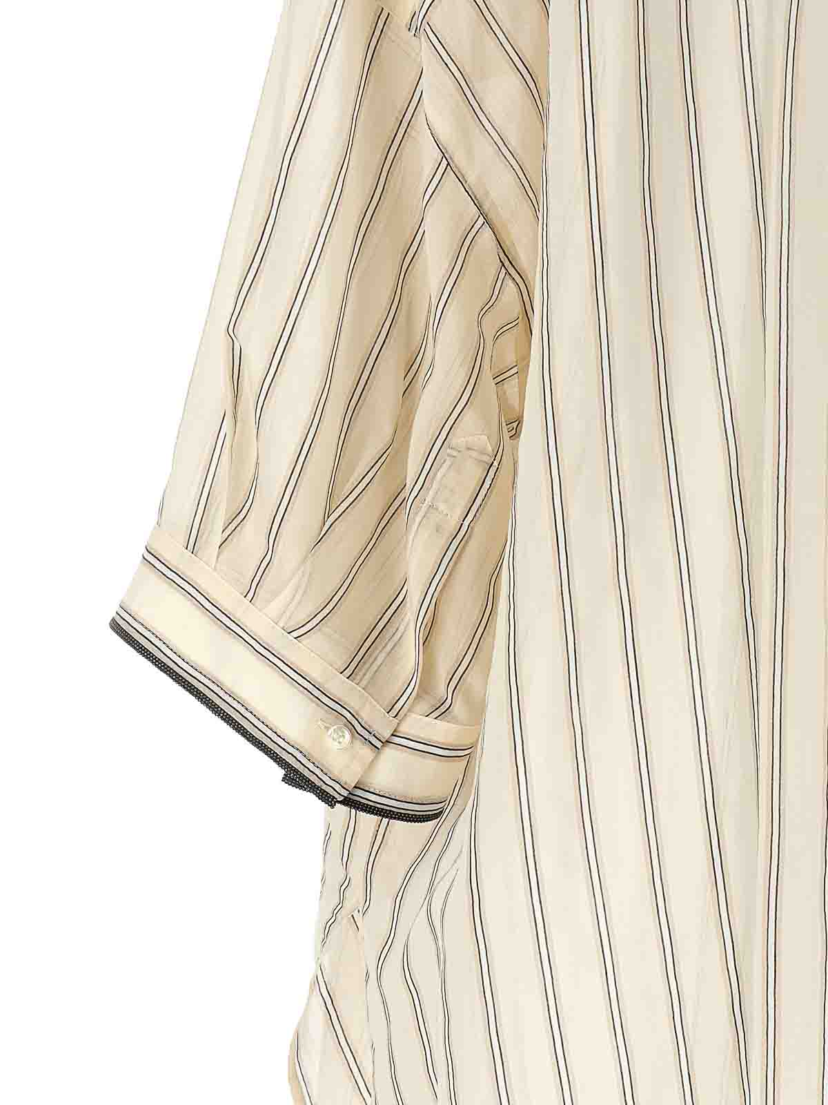 Shop Brunello Cucinelli Striped Shirt In Multicolour