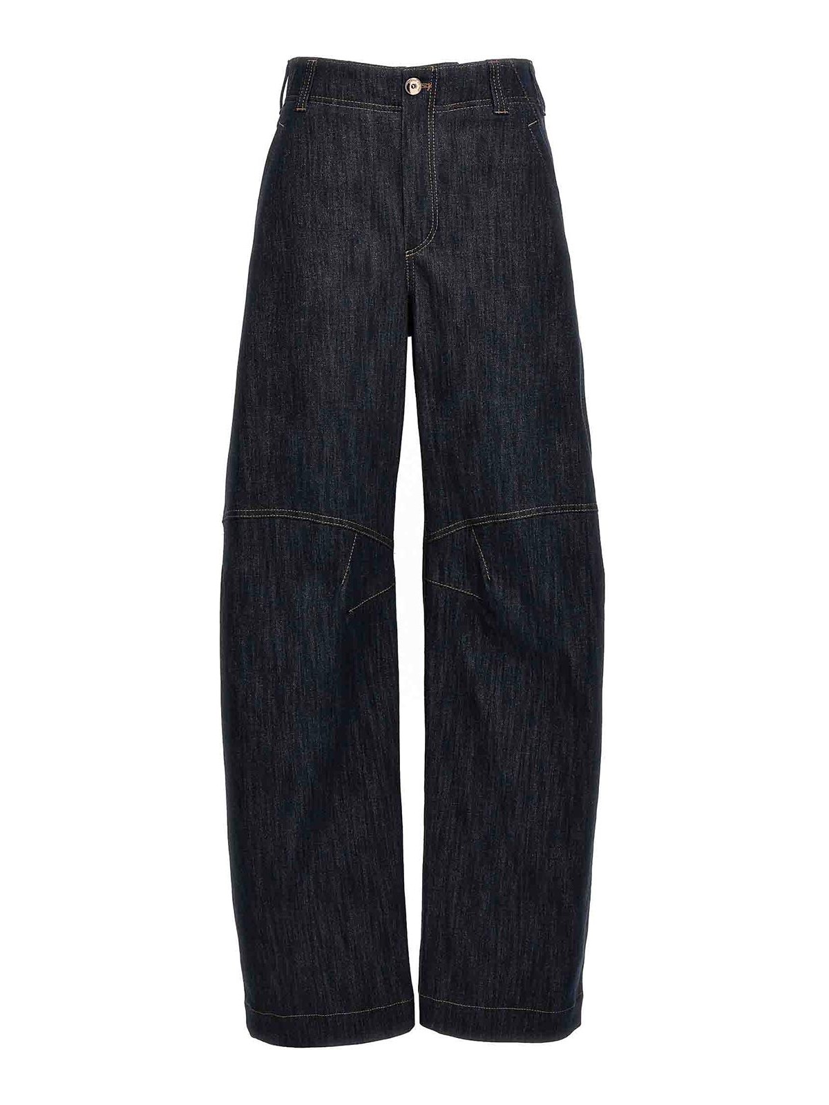 Brunello Cucinelli Curved Jeans In Blue