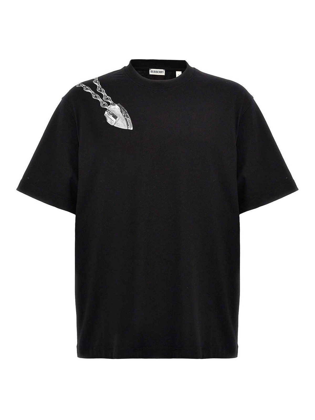 Shop Burberry Shield T-shirt In Black