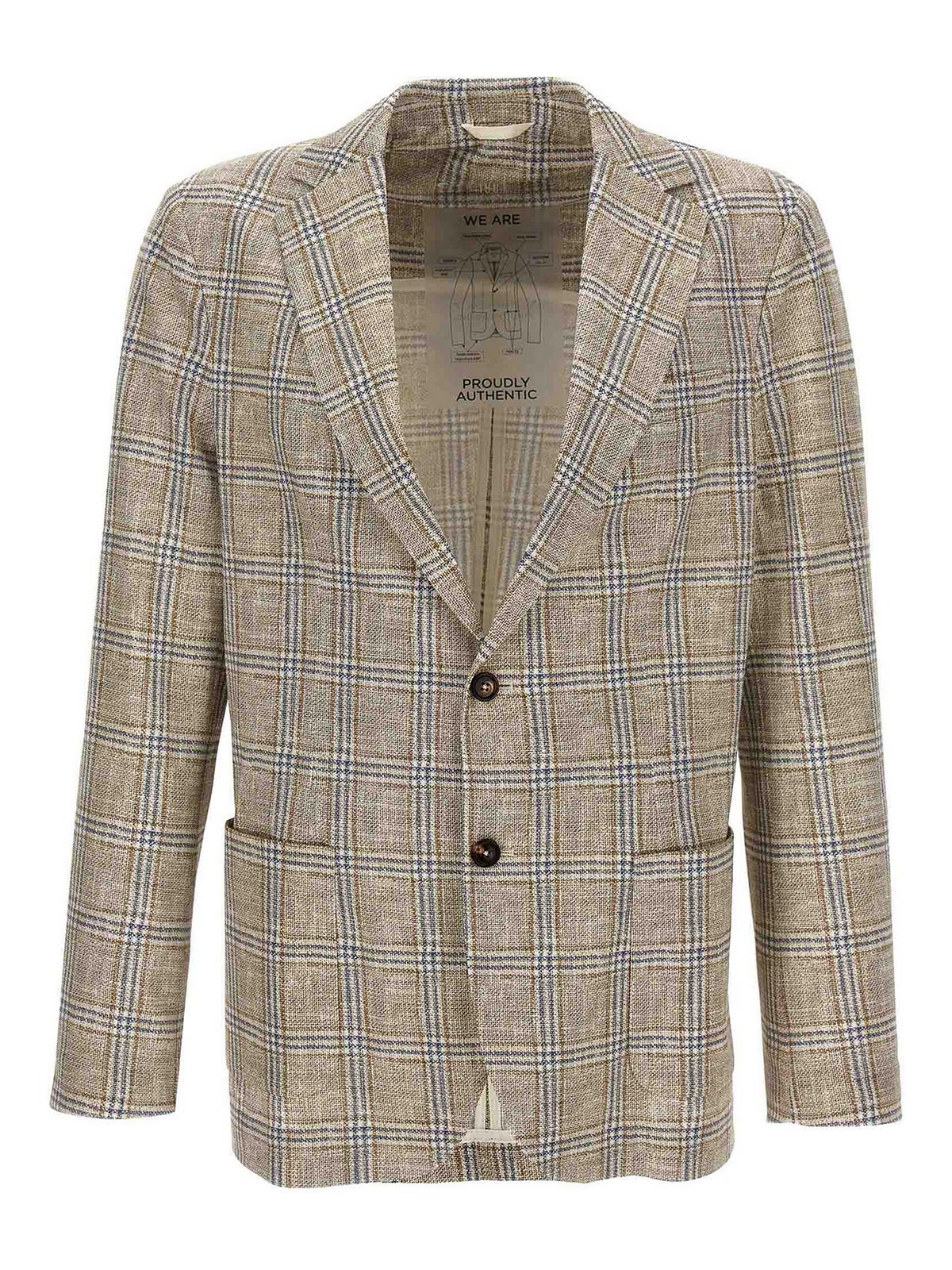 Shop Circolo 1901 Check Blazer Jacket In Multicolour