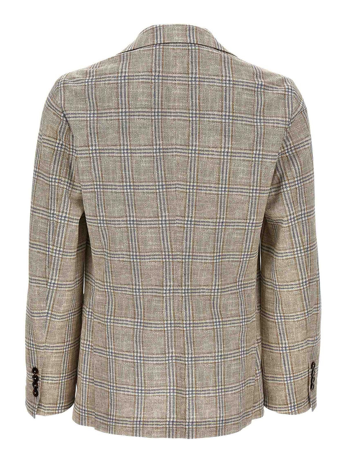 Shop Circolo 1901 Check Blazer Jacket In Multicolour