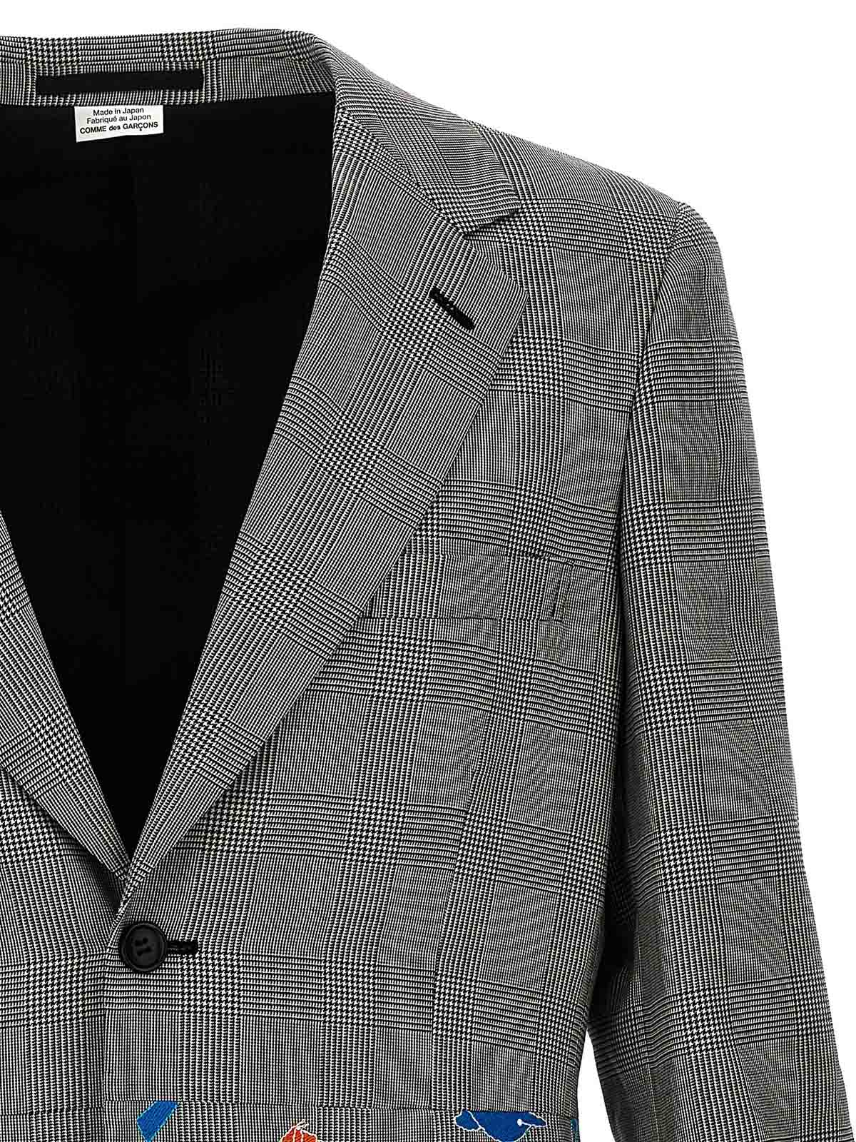 Shop Comme Des Garcons Hommes Plus Single- Breasted Blazer In Grey