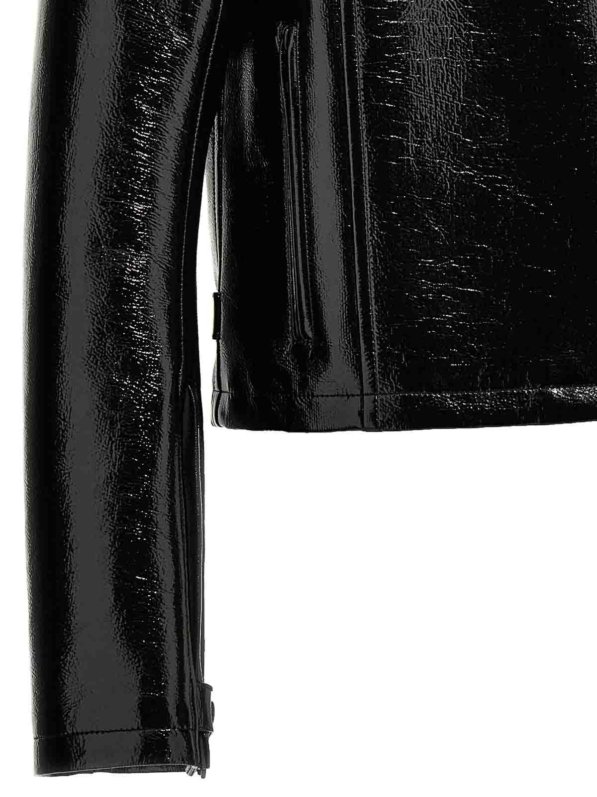 Courrèges Black Iconic Leather Jacket