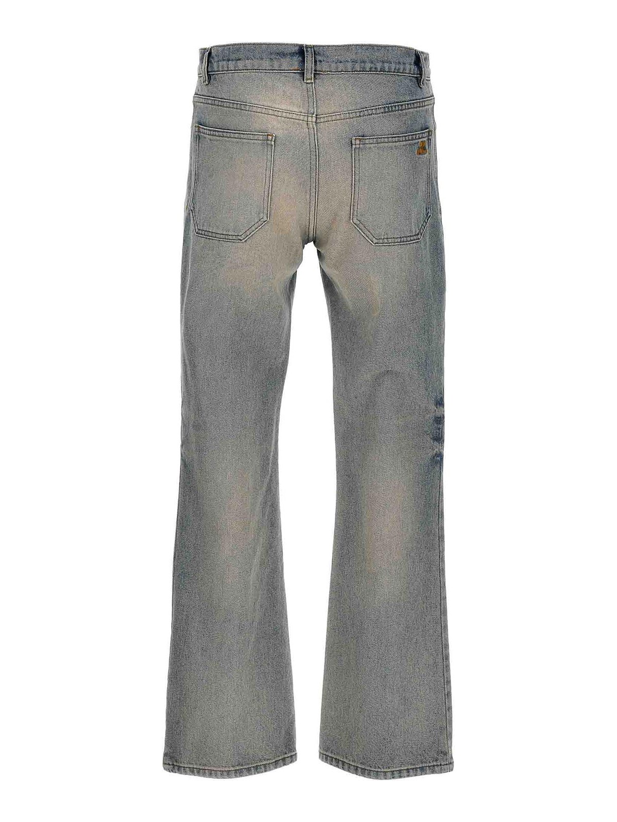 Shop Courrèges 70s Bootcut Jeans In Light Blue