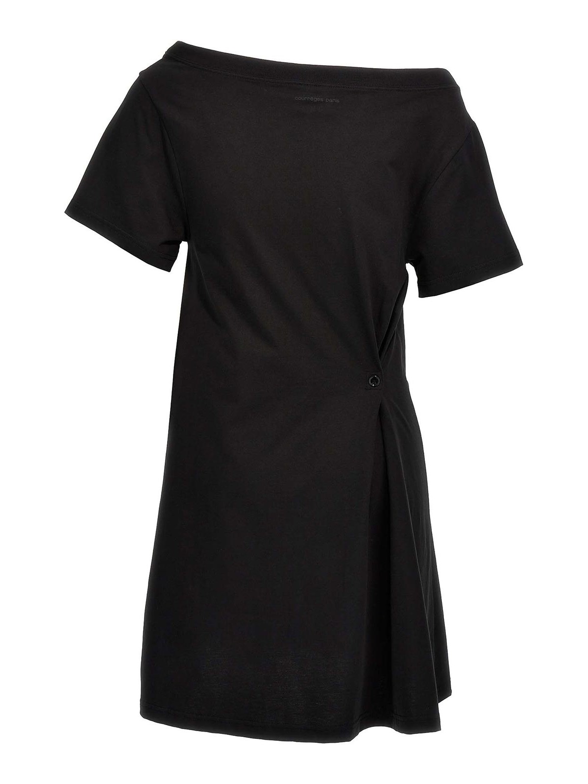 Shop Courrèges Logo Embroidery Dress In Black