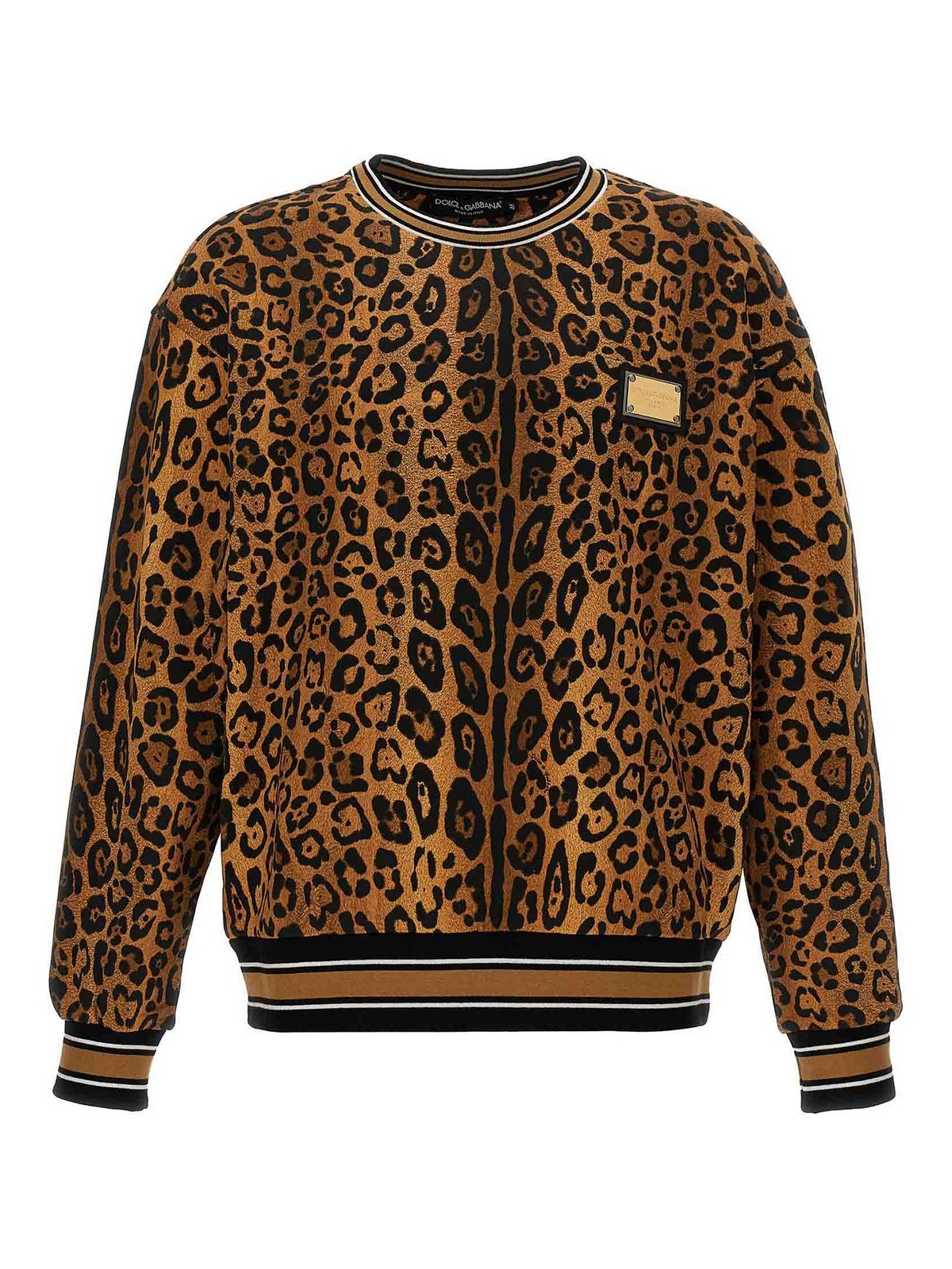 Dolce & Gabbana Leopard Print Sweatshirt In Neutral