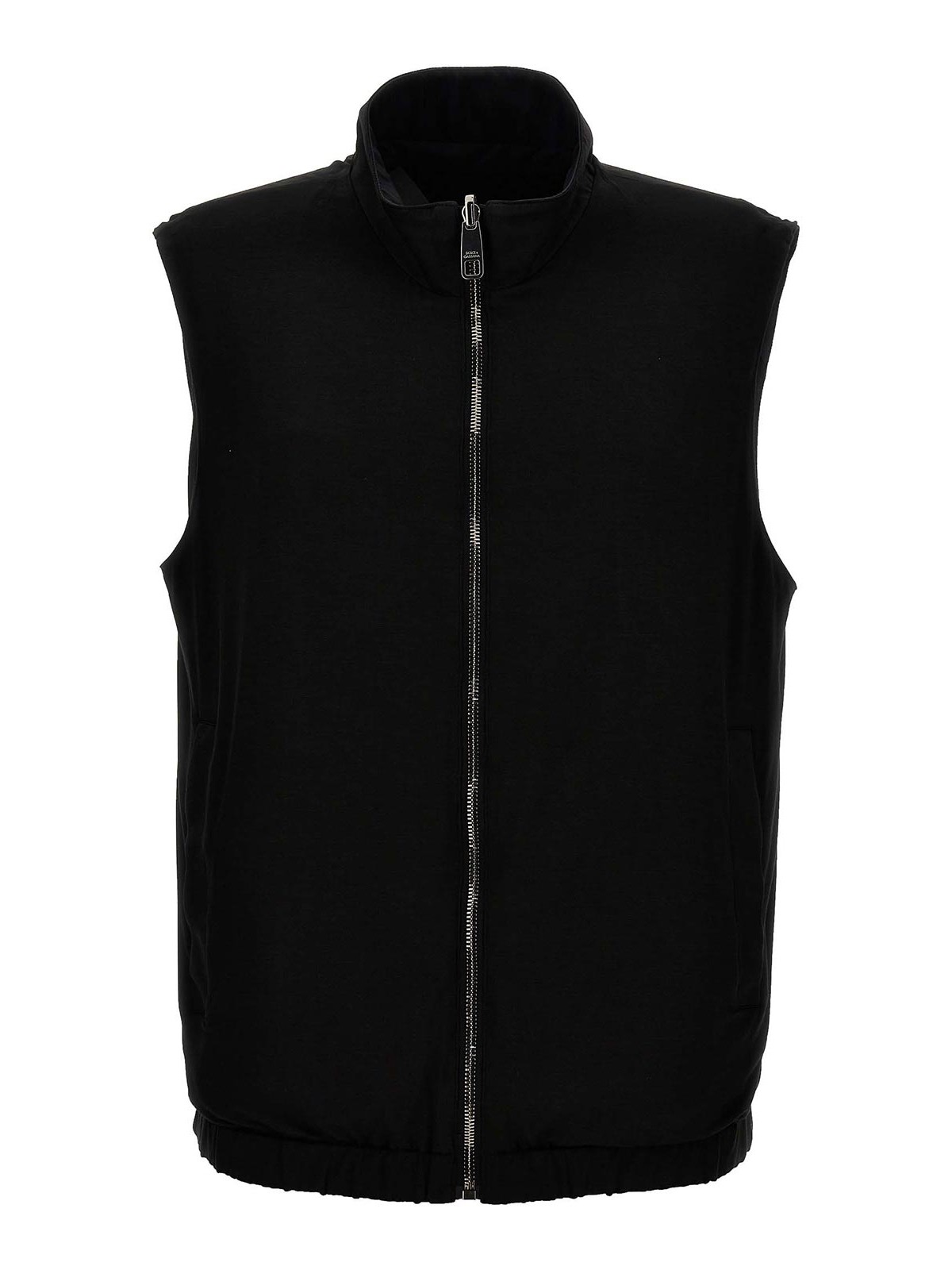 Shop Dolce & Gabbana Logo Reversible Vest In Black