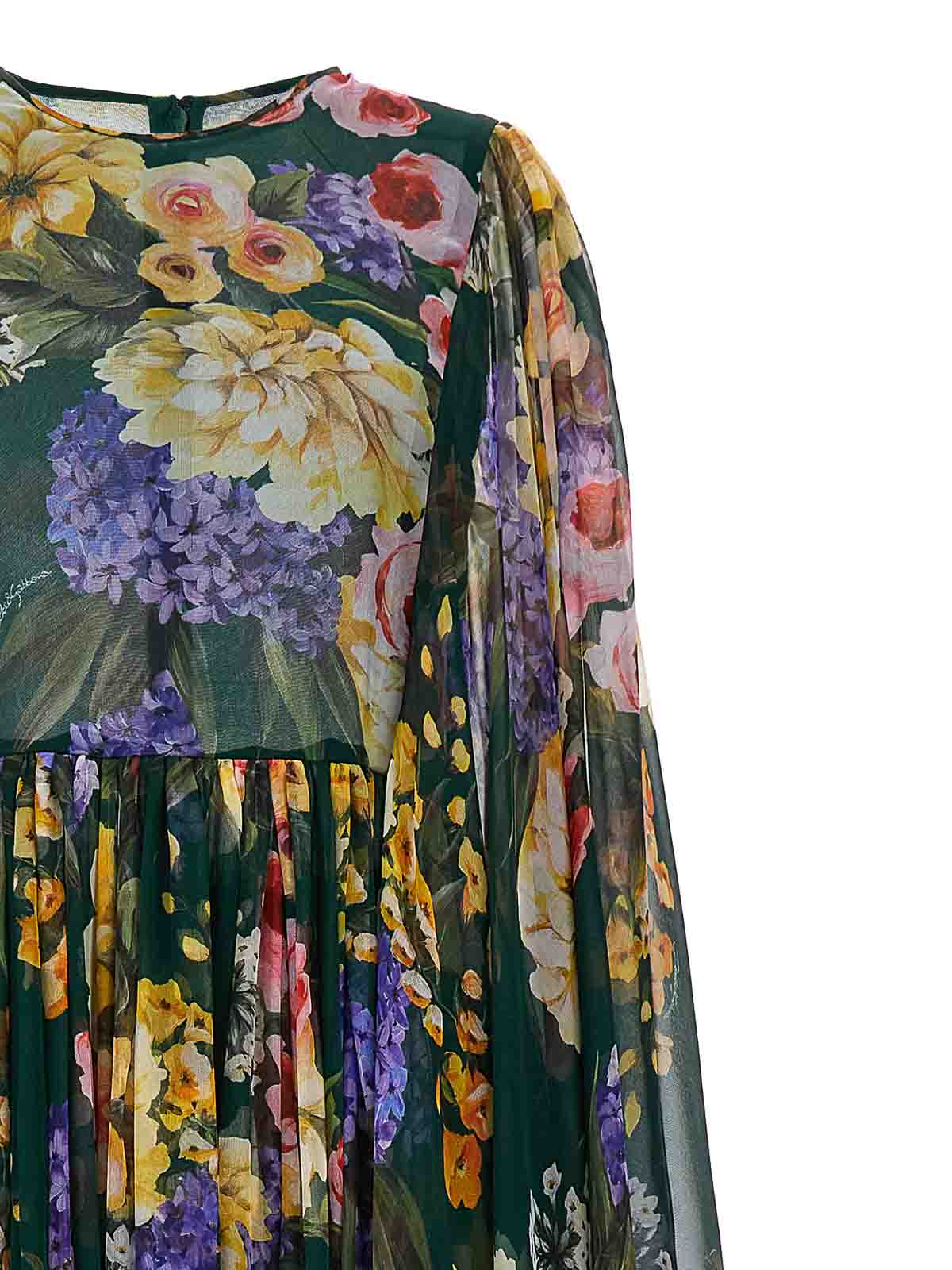 Shop Dolce & Gabbana Giardino Dress In Multicolour