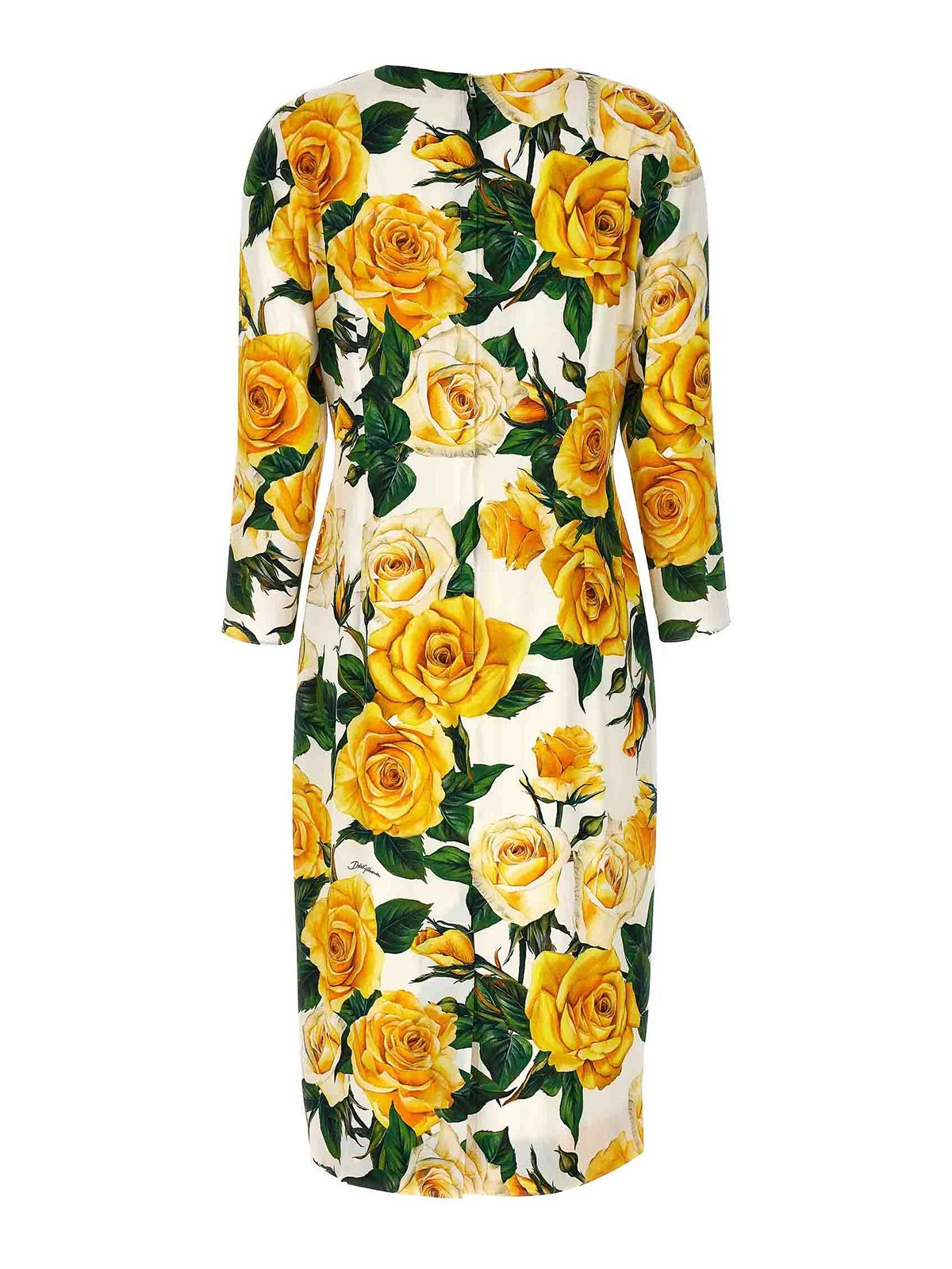 Shop Dolce & Gabbana Midi Dress In Multicolour