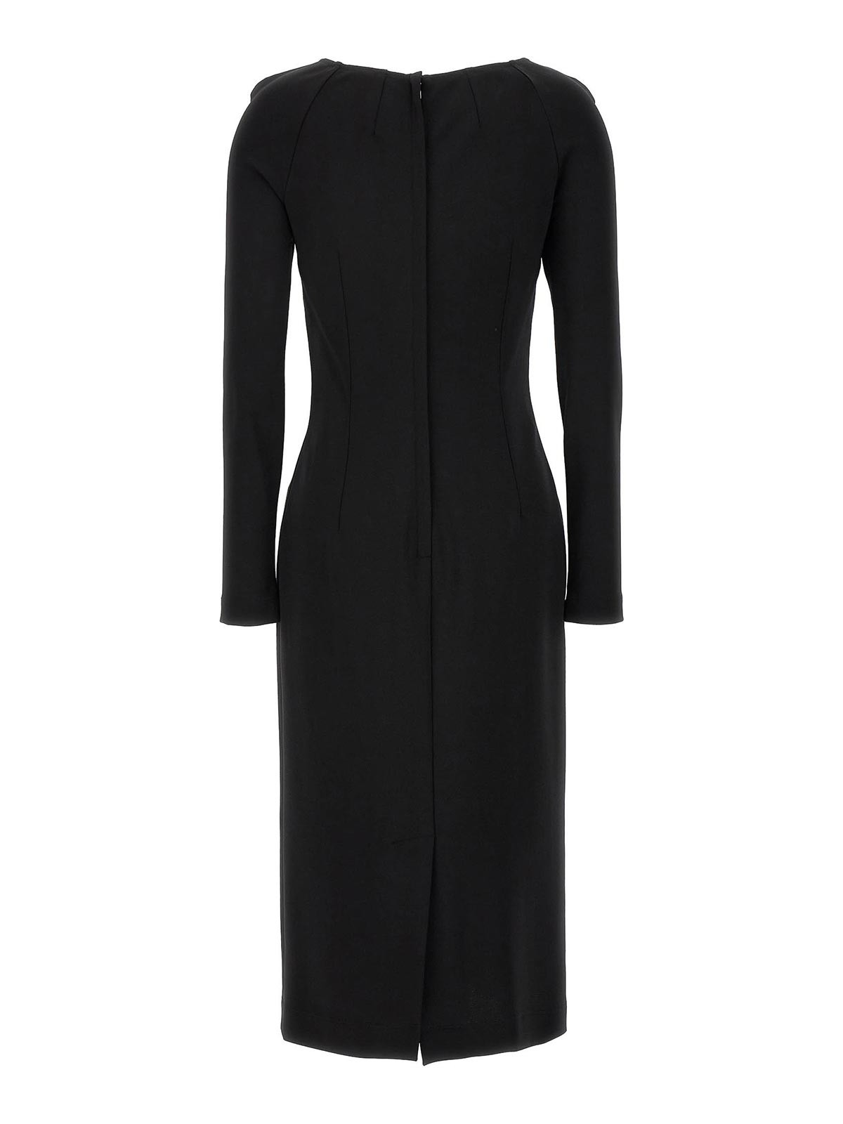 Shop Dolce & Gabbana Milan Stitch Dress In Black