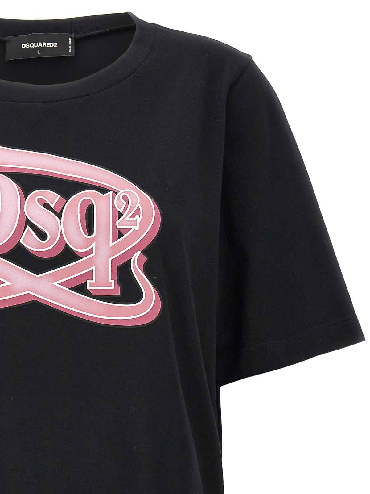 Shop Dsquared2 Logo Print T-shirt In Black