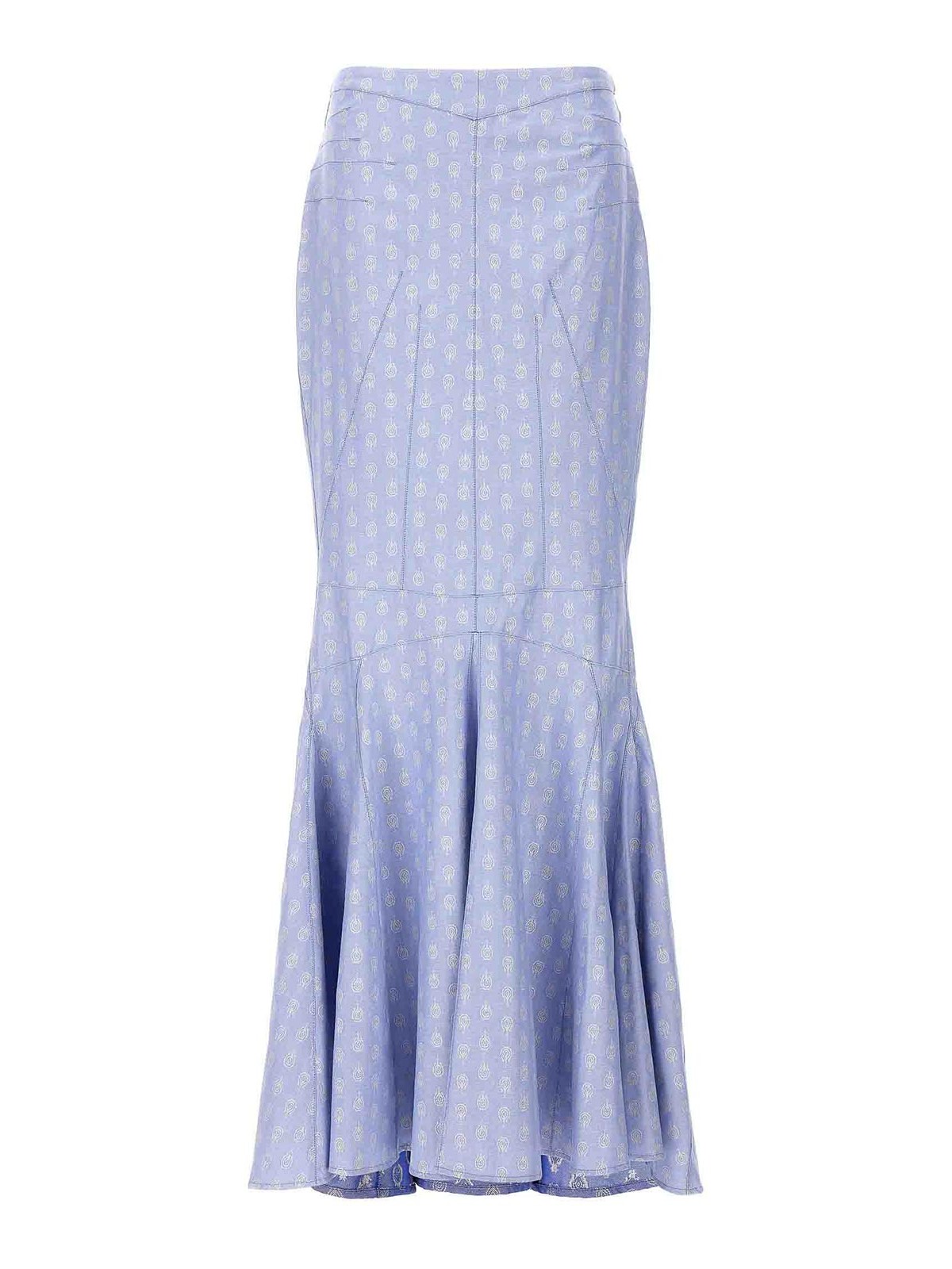 Shop Etro Falda Larga - Azul Claro In Light Blue