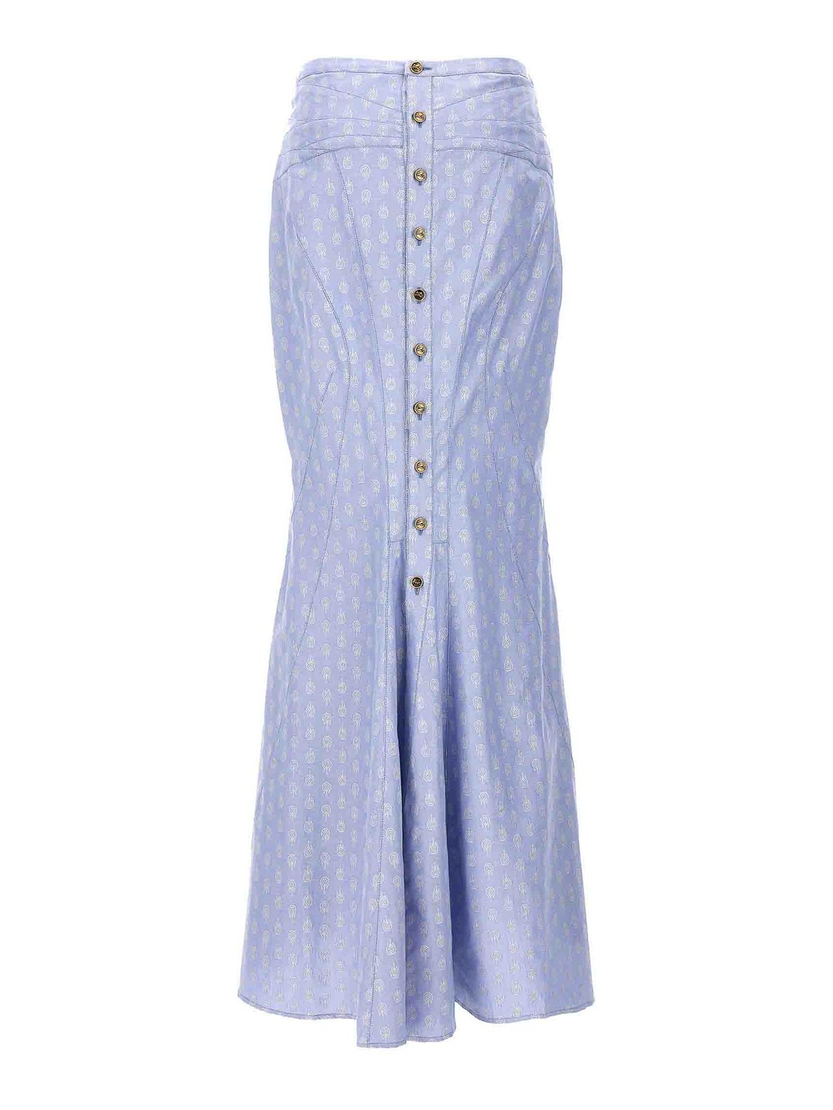 Shop Etro Falda Larga - Azul Claro In Light Blue