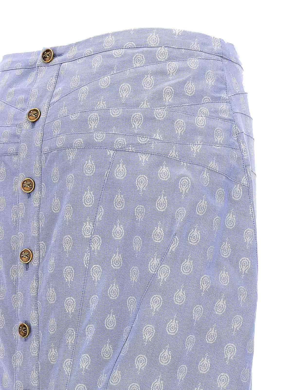 Shop Etro Falda Larga - Azul Claro In Light Blue