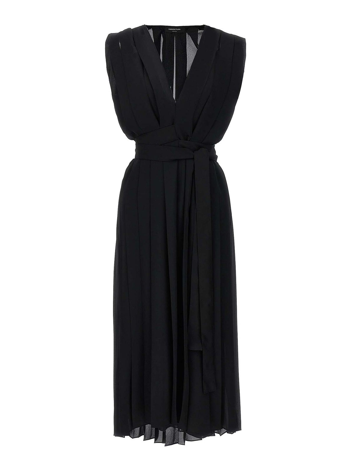 Shop Fabiana Filippi Long Dress In Black