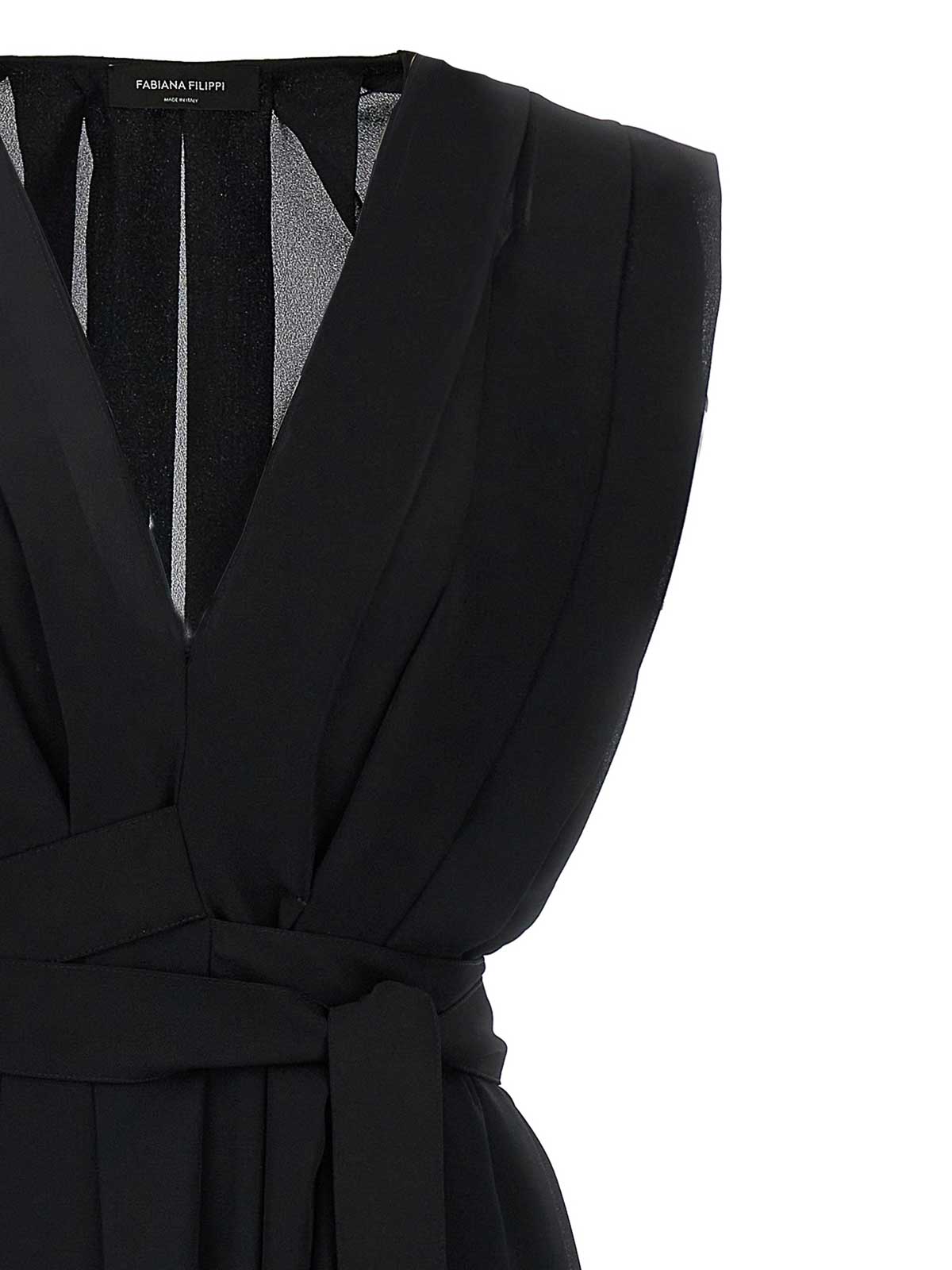 Shop Fabiana Filippi Long Dress In Black