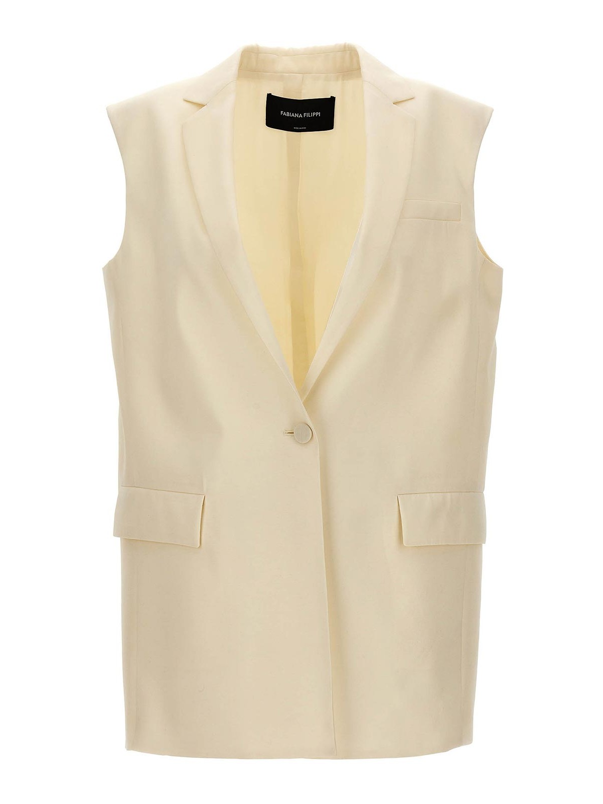 Shop Fabiana Filippi Oversized Vest In White