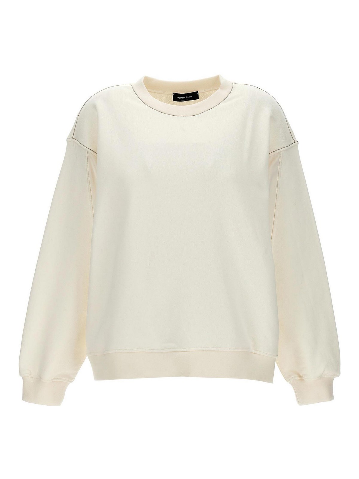 Fabiana Filippi Jewel Detail Sweatshirt In White