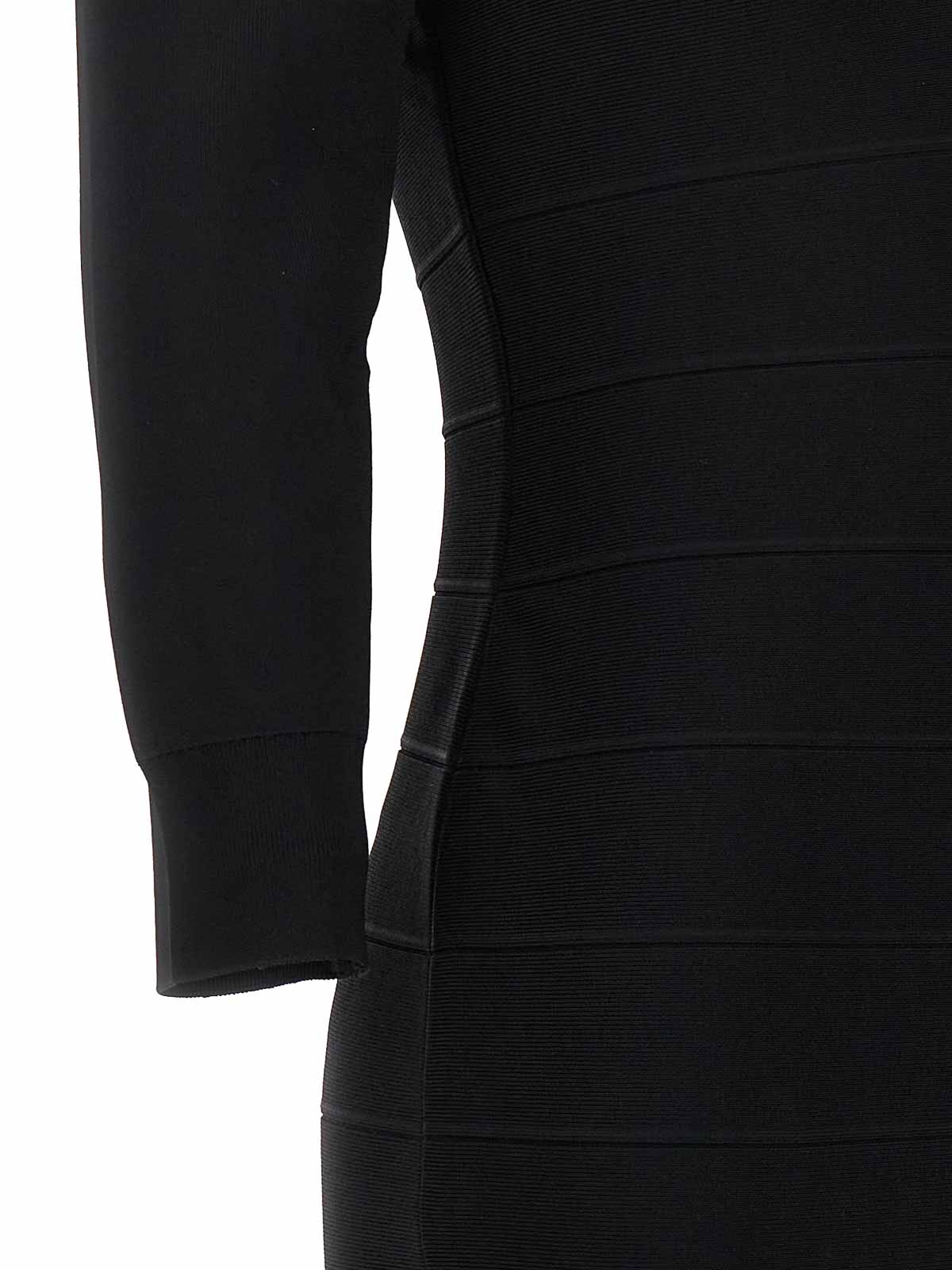 Shop Herve Leger Dress In Black