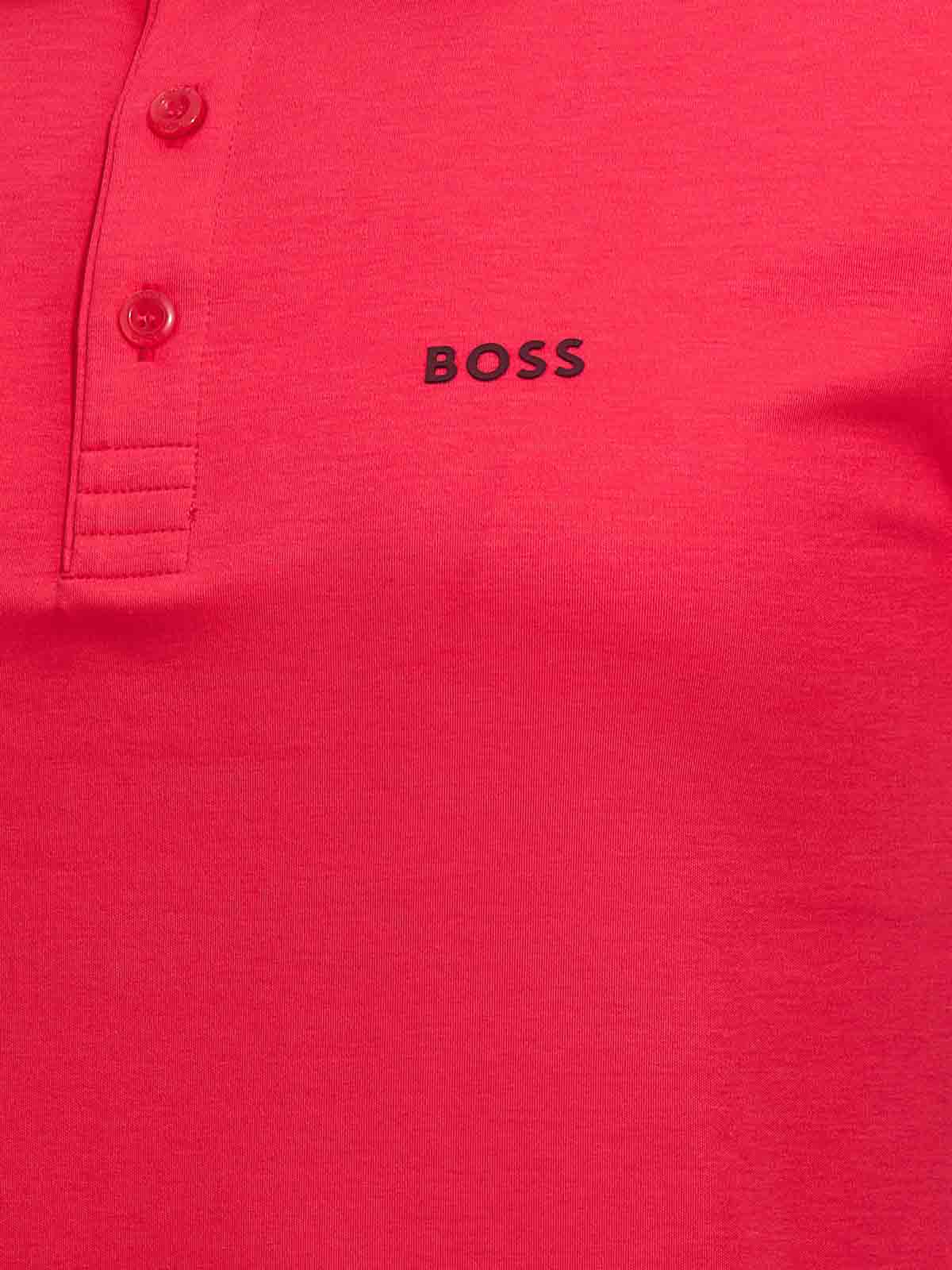 Shop Hugo Boss Logo Polo In Multicolour