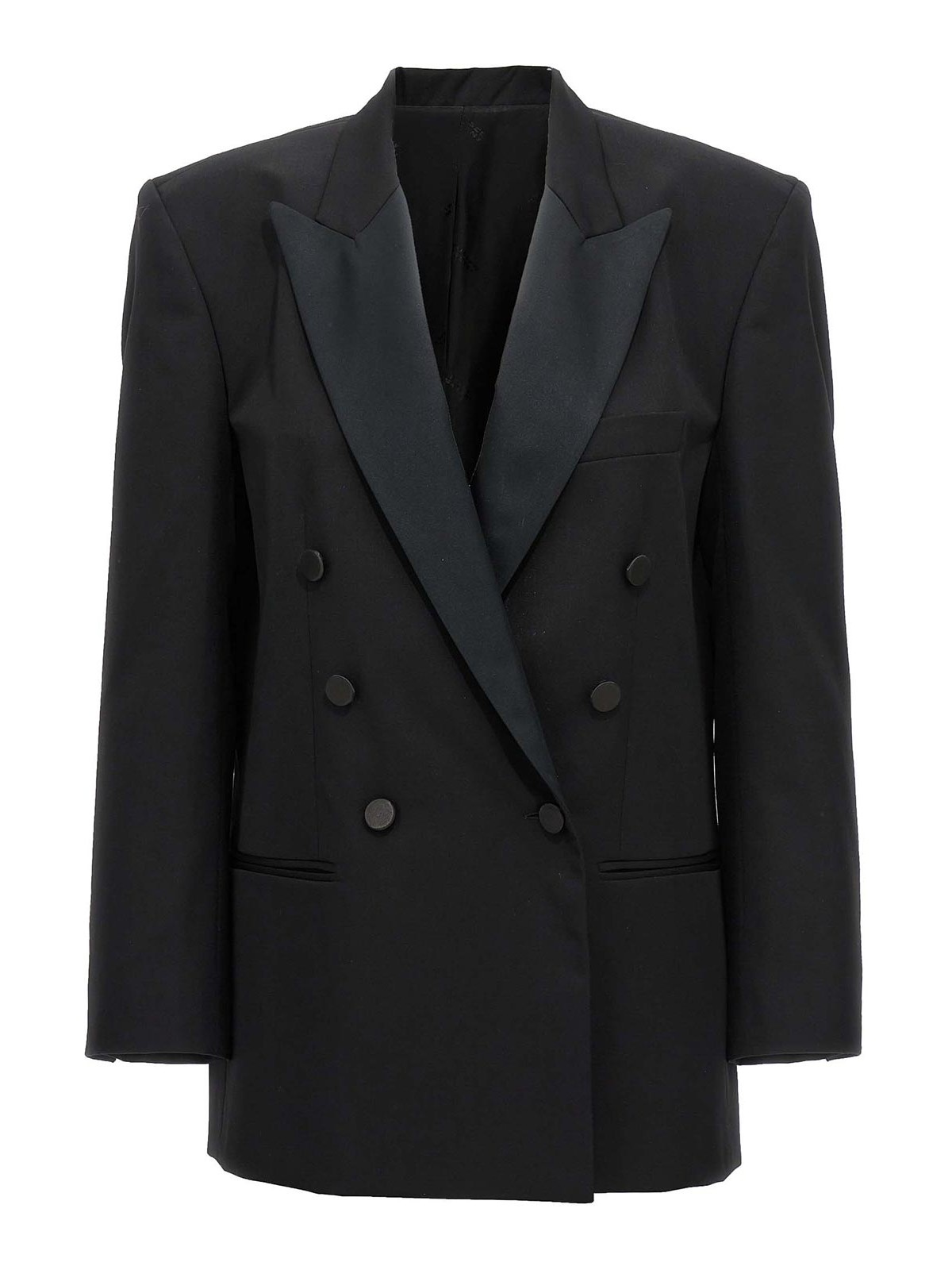 Shop Isabel Marant Peagan Double-breasted Blazer In Black