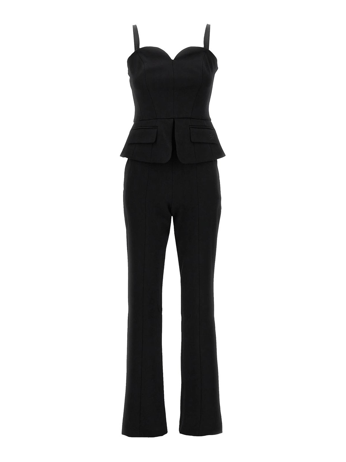 Shop Karl Lagerfeld Evening Jumpsuit In Black