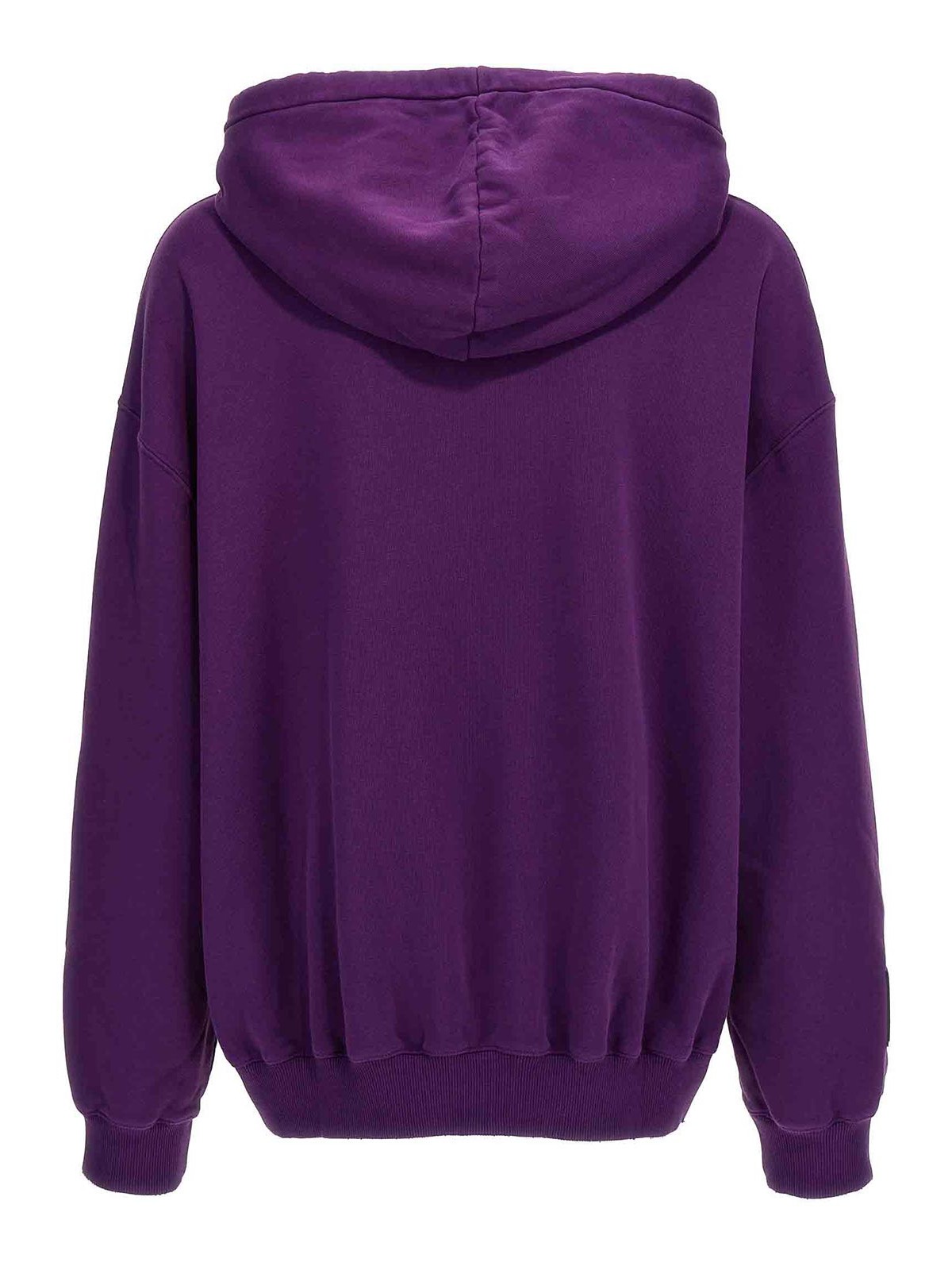 Shop Lanvin Logo Print Hoodie In Purple