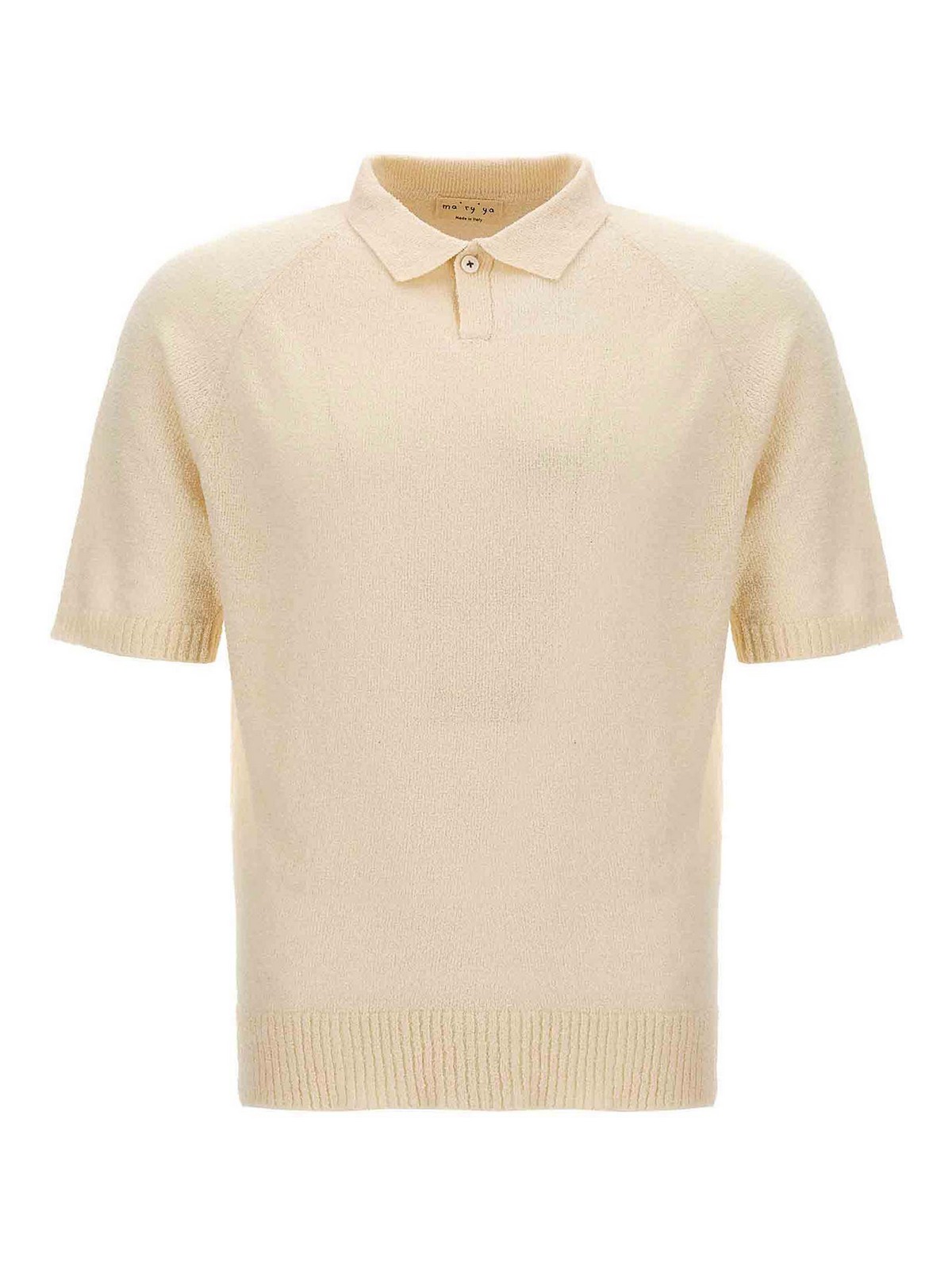 Shop Ma'ry'ya Cotton Polo Shirt In White