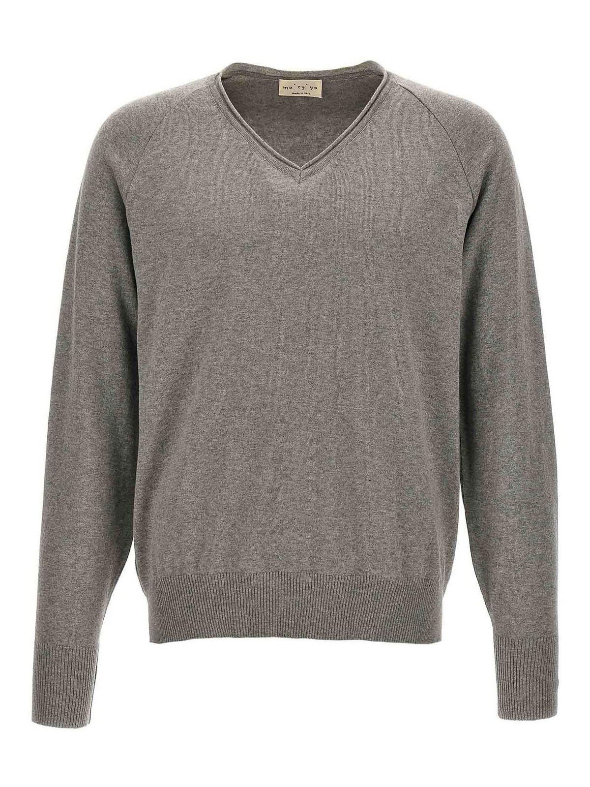 Shop Ma'ry'ya V-neck Sweater In Grey