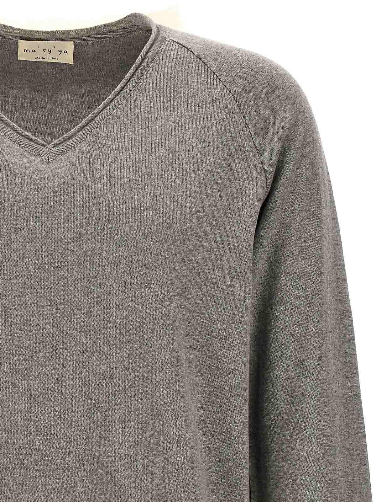 Shop Ma'ry'ya V-neck Sweater In Grey