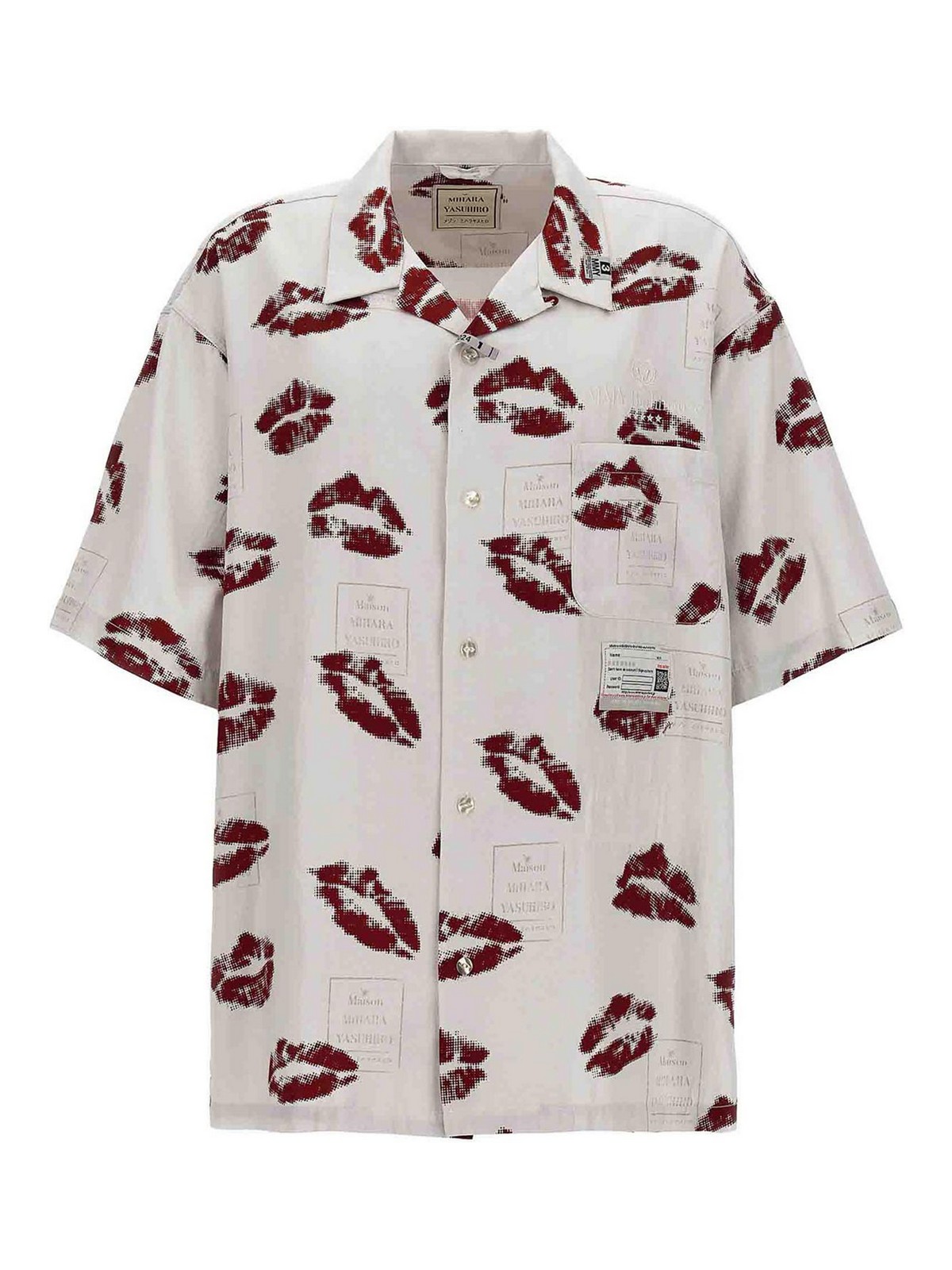 Shop Miharayasuhiro Lips All-over Shirt In Multicolour