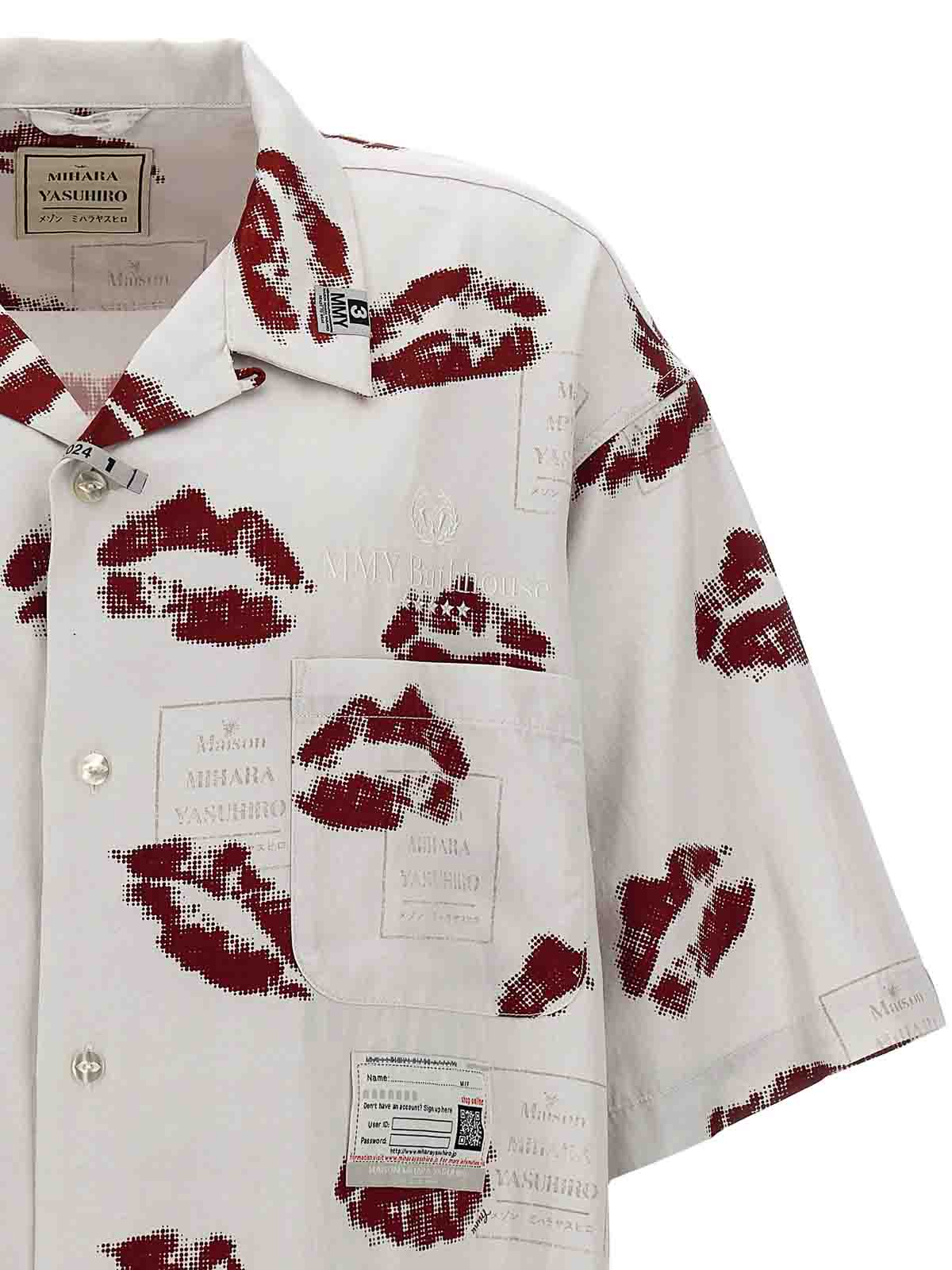 Shop Miharayasuhiro Lips All-over Shirt In Multicolour