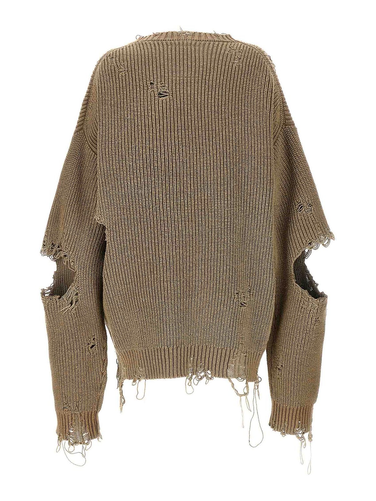 Maison Mihara Yasuhiro Destroyed Sweater - Green|J12SW502KHAKI