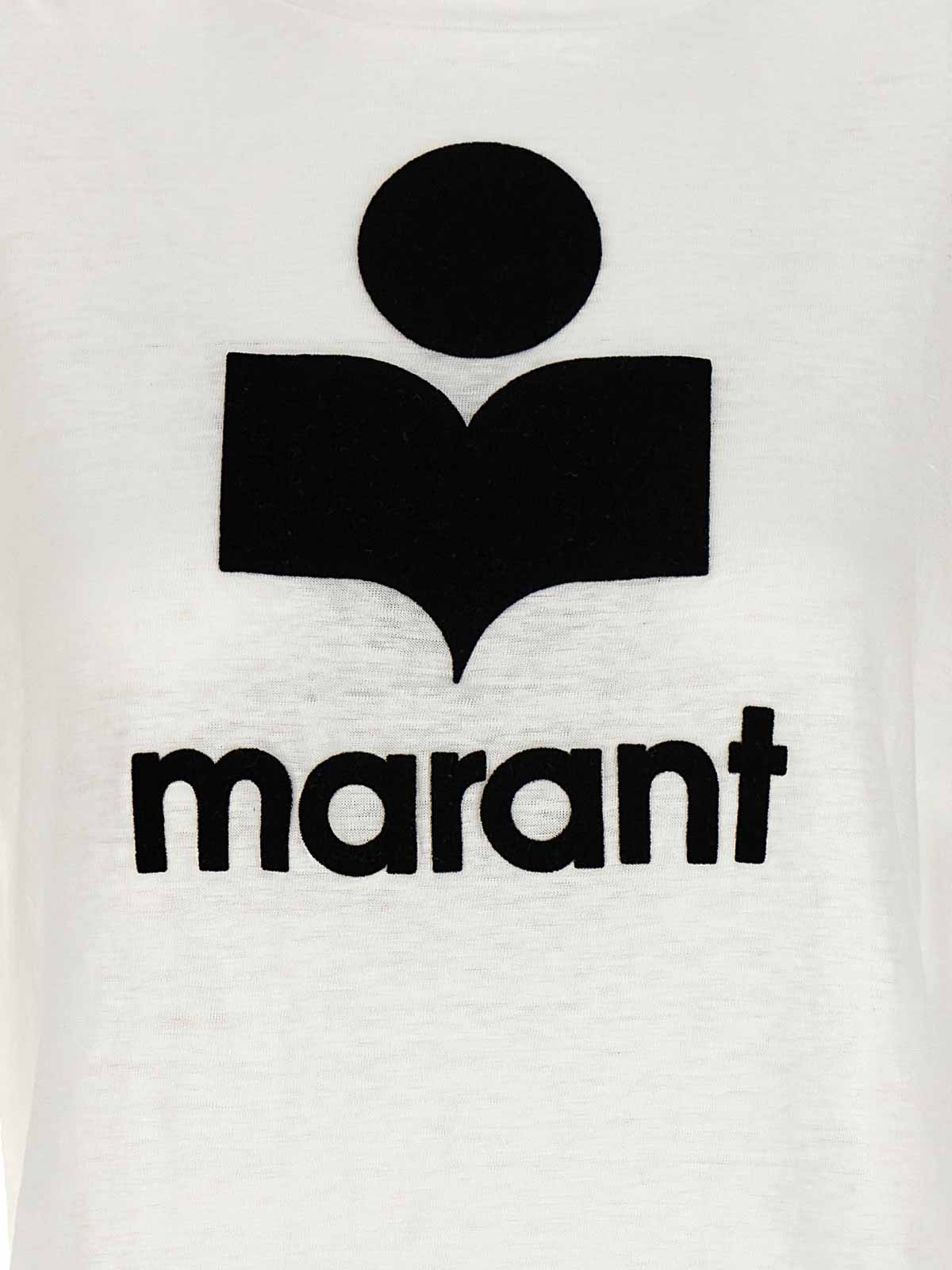 Shop Isabel Marant Étoile Zewel T-shirt In White