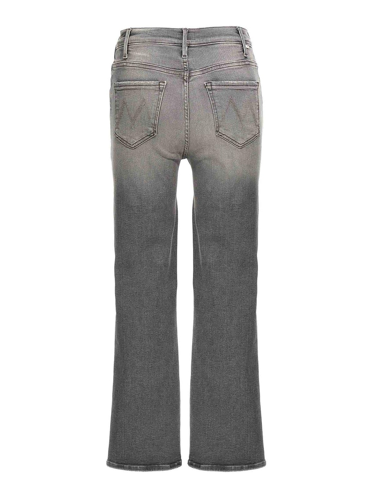 Shop Mother Jeans Boot-cut - Gris In Grey