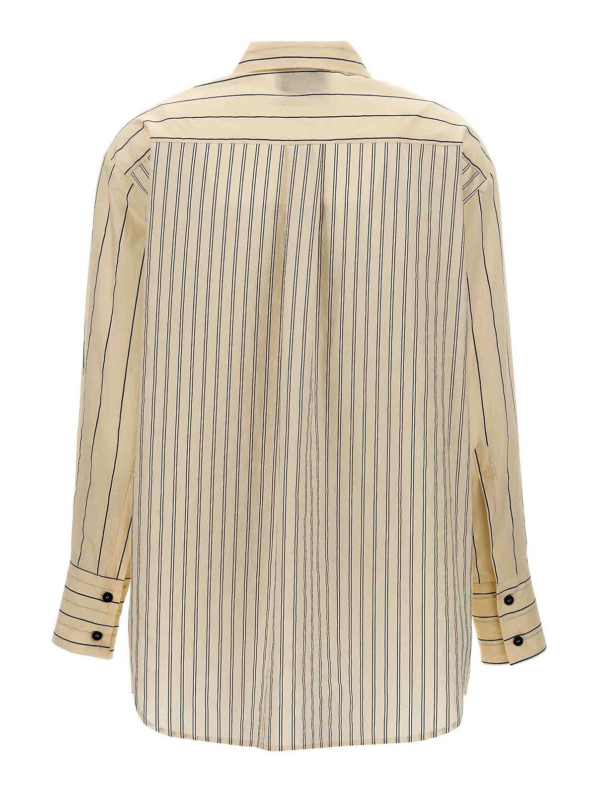 Shop Nude Striped Shirt In White
