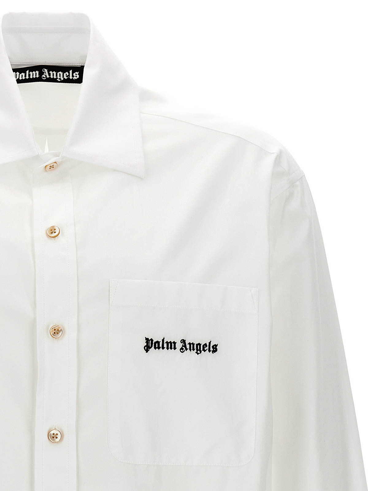 Shop Palm Angels Shirt In White