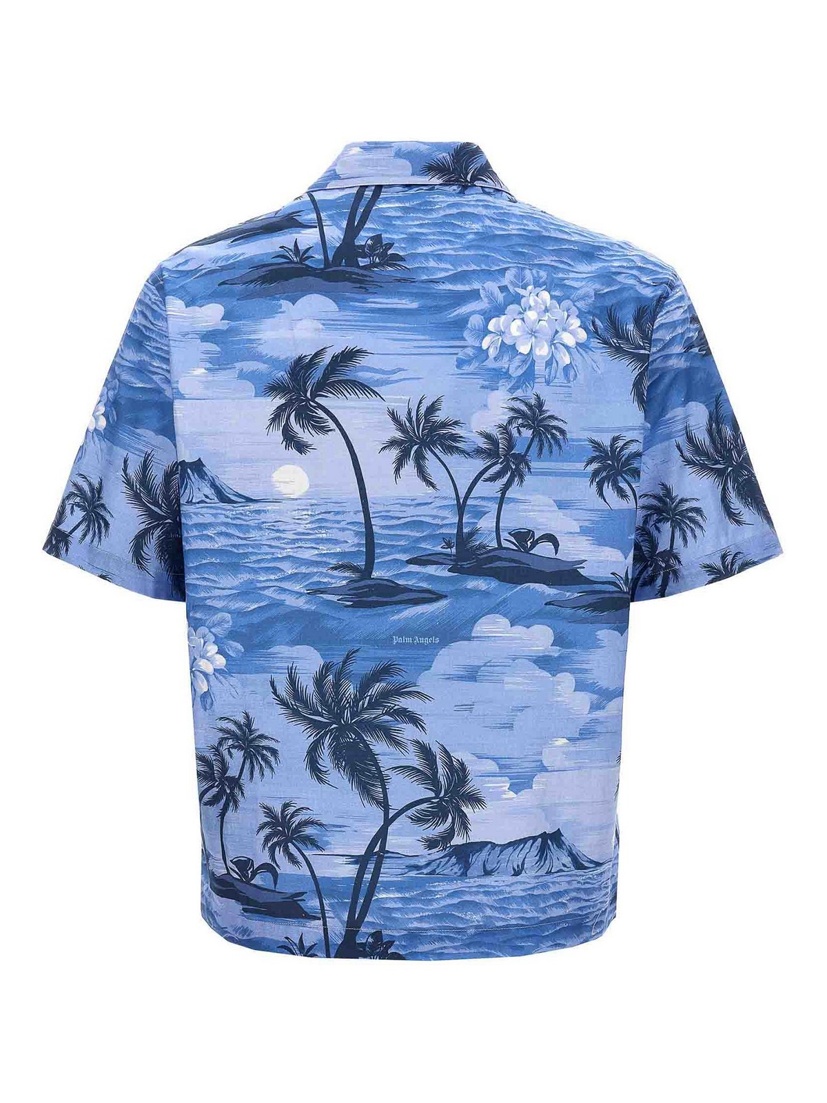 Shop Palm Angels Sunset Shirt In Light Blue