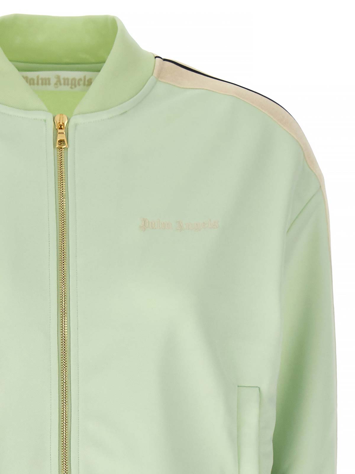 Shop Palm Angels Classic Track Sweatshirt In Green