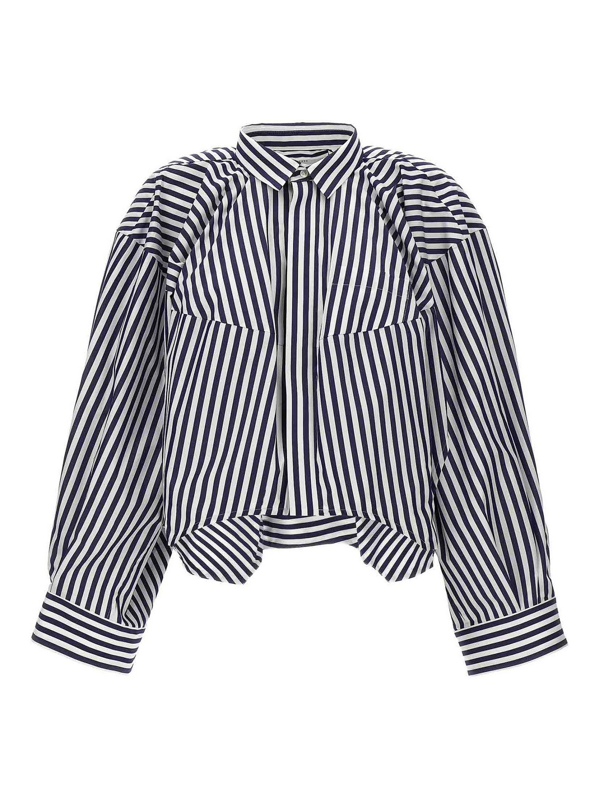 Sacai Striped Shirt - Blue - Women | 2407252222 | thebs.com Sacai Striped Shirt - Blue - Women | 2407252222 | thebs.com