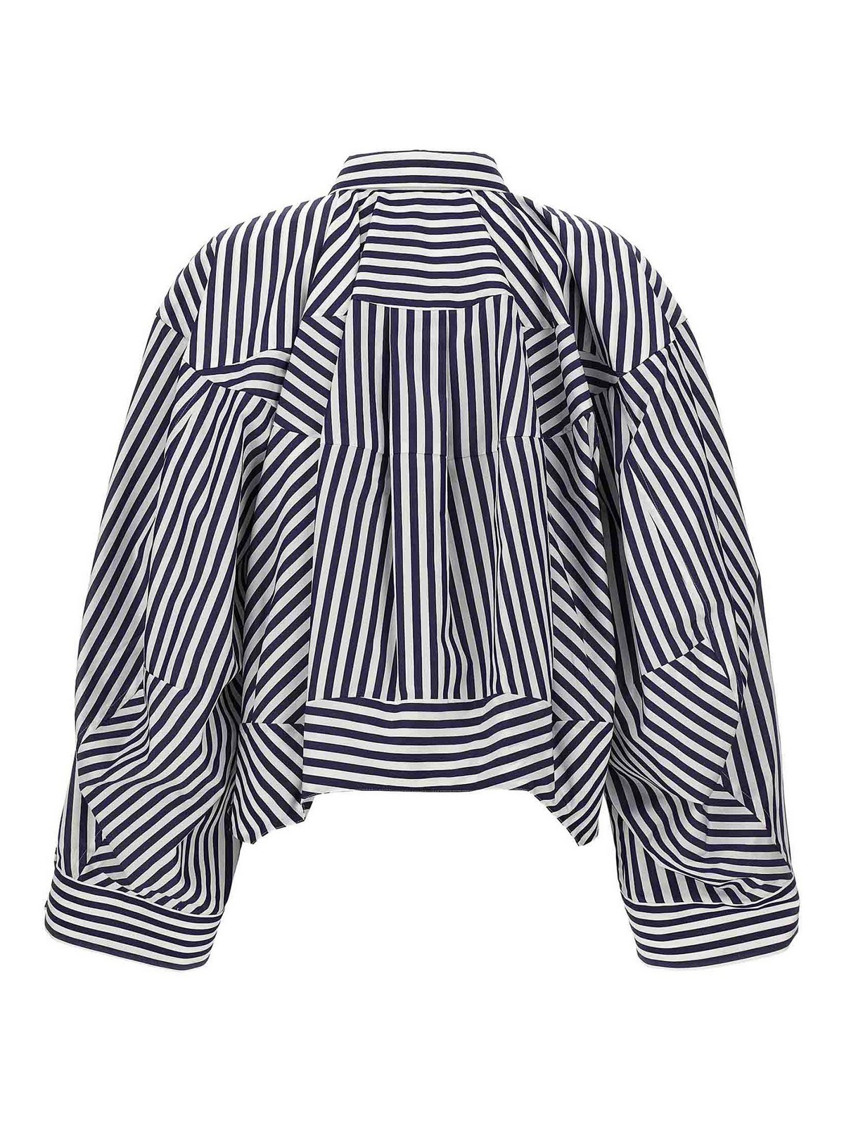 Sacai Striped Shirt - Blue - Women|2407252222 | thebs.com