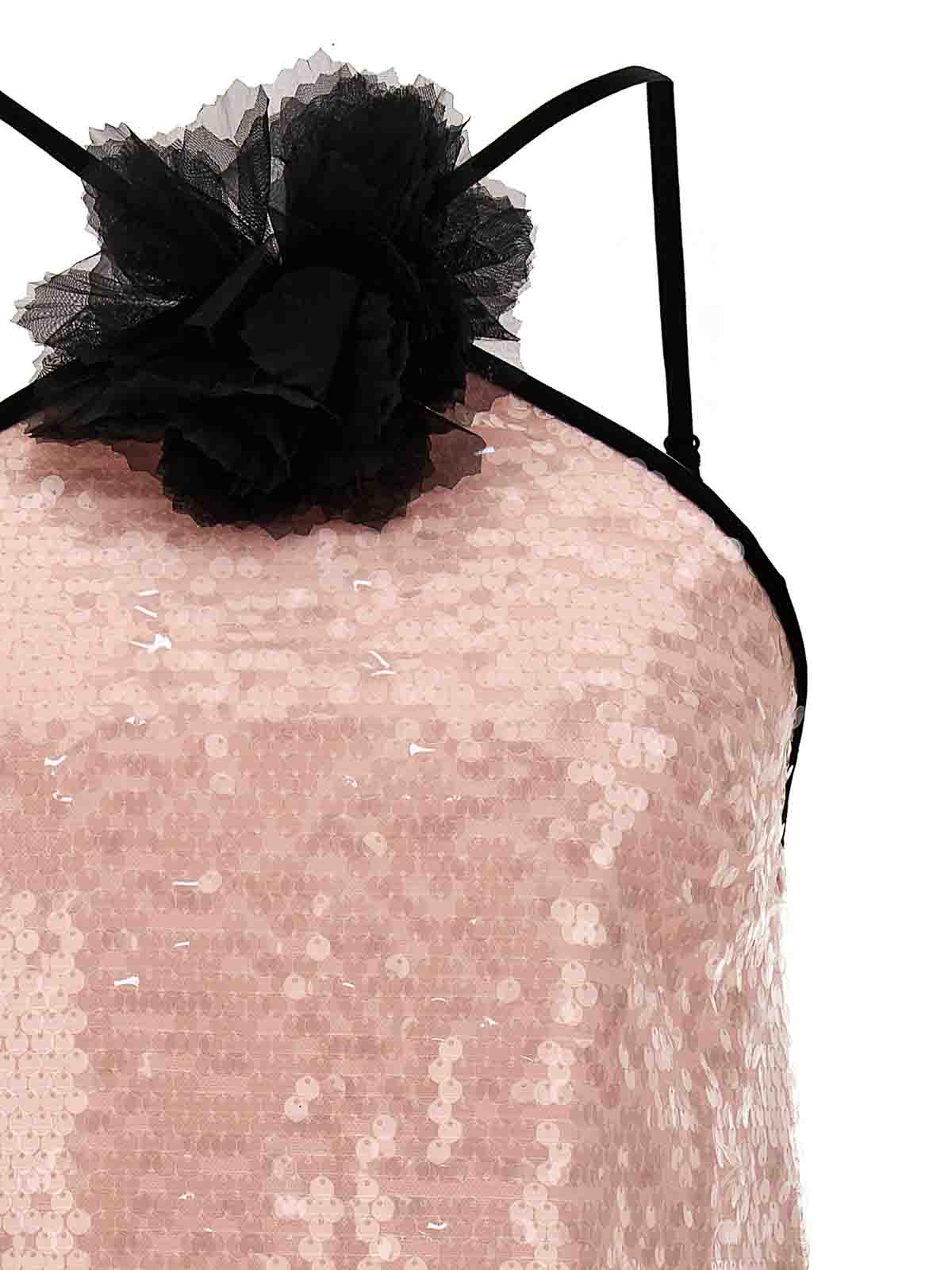 Shop Self-portrait Pale Pink Sequin Mini Dress In Nude & Neutrals