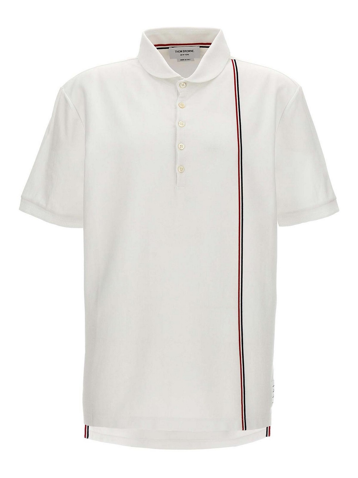 Shop Thom Browne Rwb Polo Shirt In White