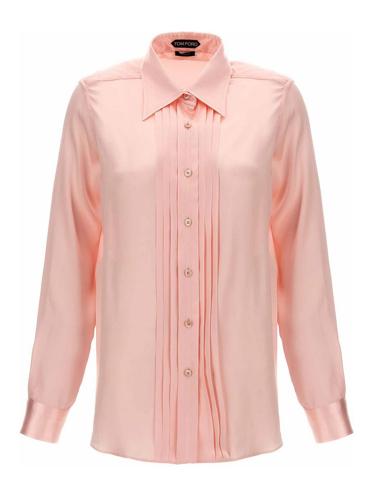 Shop Tom Ford Charmeuse Shirt In Nude & Neutrals