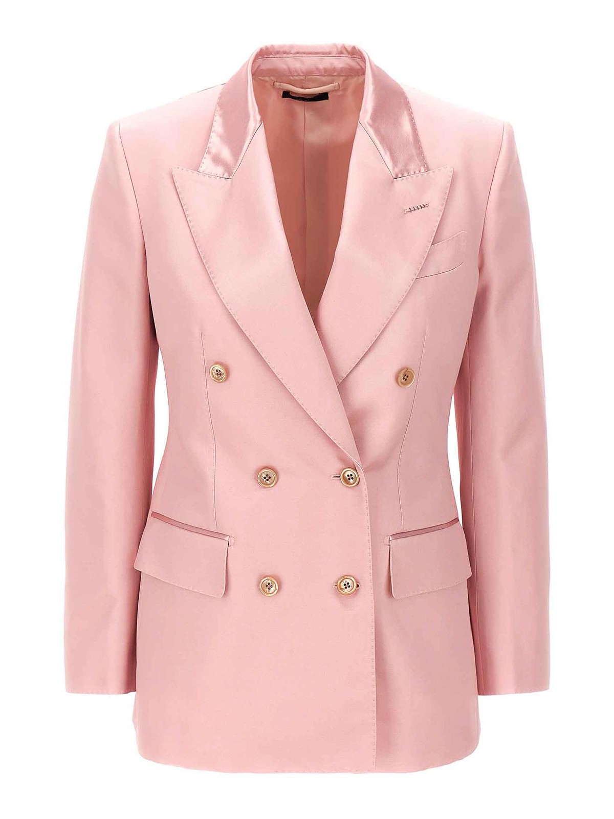 Tom Ford Double-breasted Blazer In Nude & Neutrals